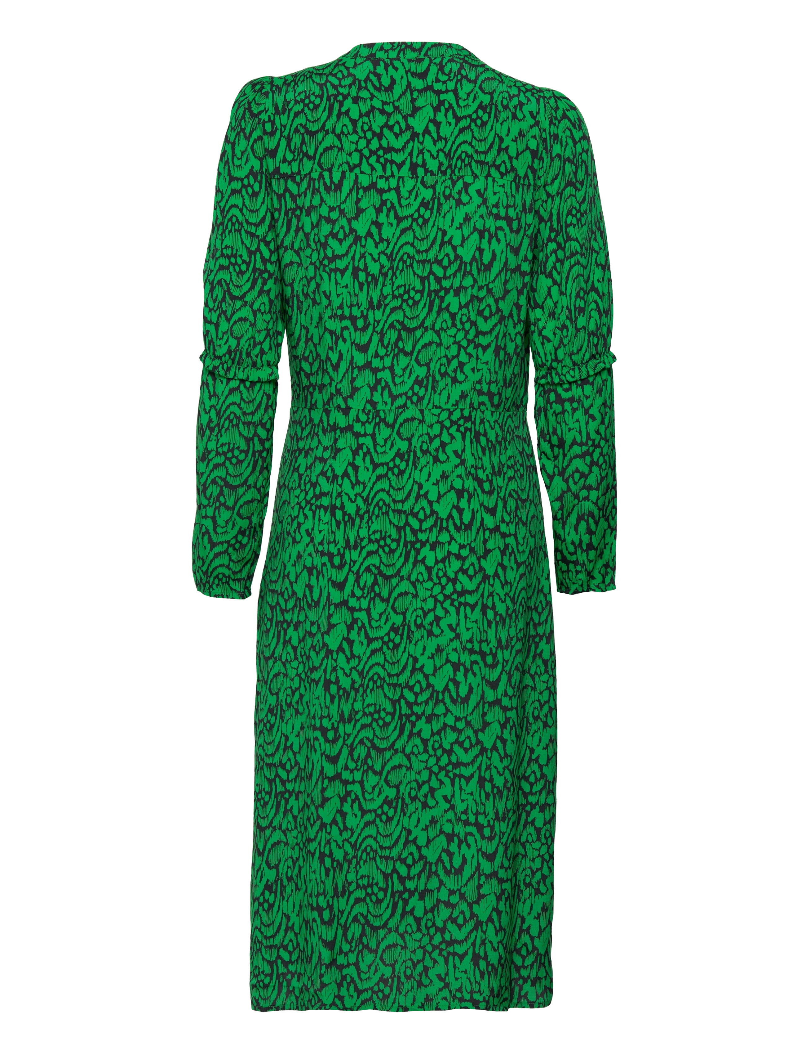 NORR - Alana dress - midi kjoler - black+green print - 1