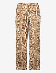 NORR - Rio pants - straight leg hosen - brown print - 1