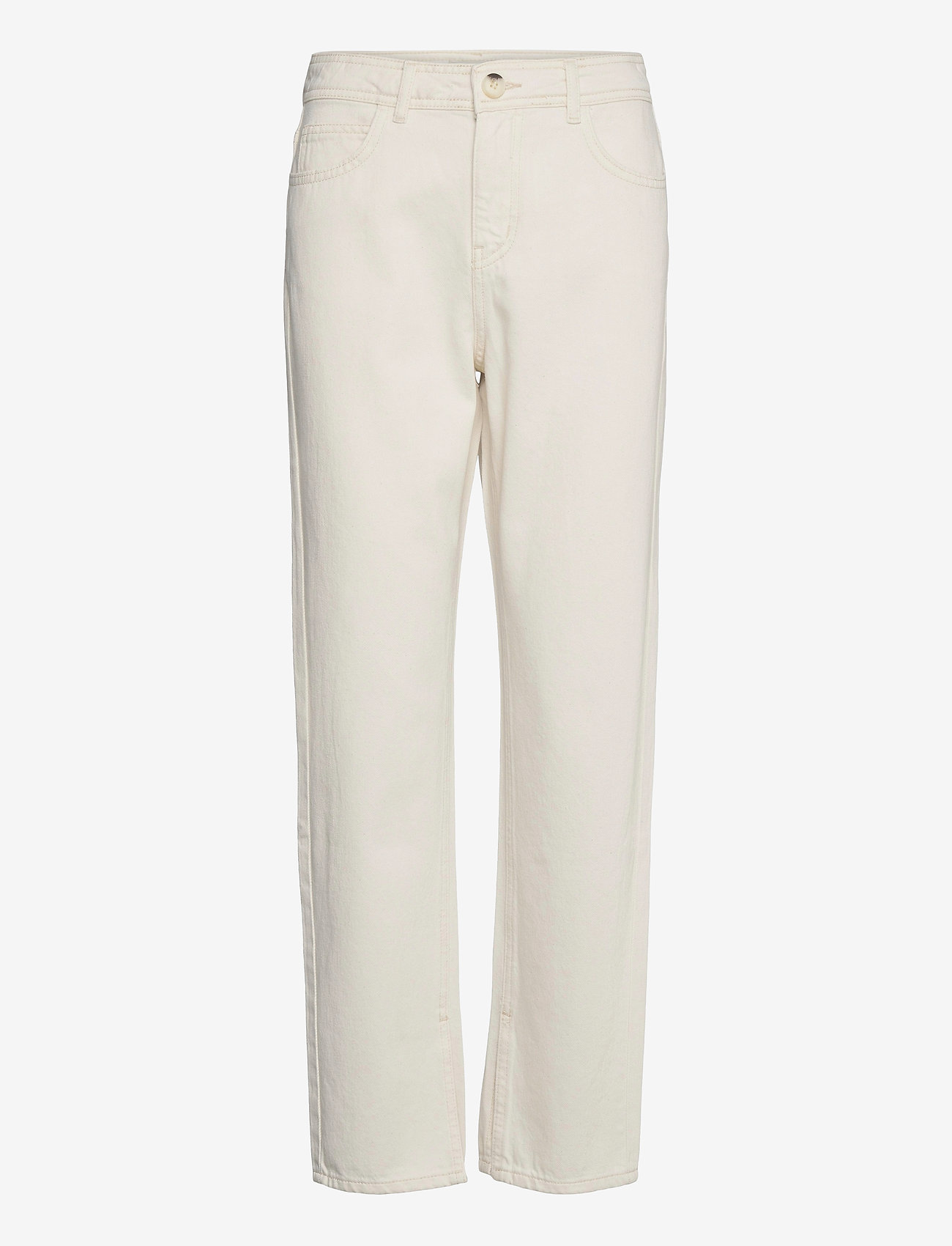 NORR - Kenzie slit jeans - tiesaus kirpimo džinsai - ecru - 0