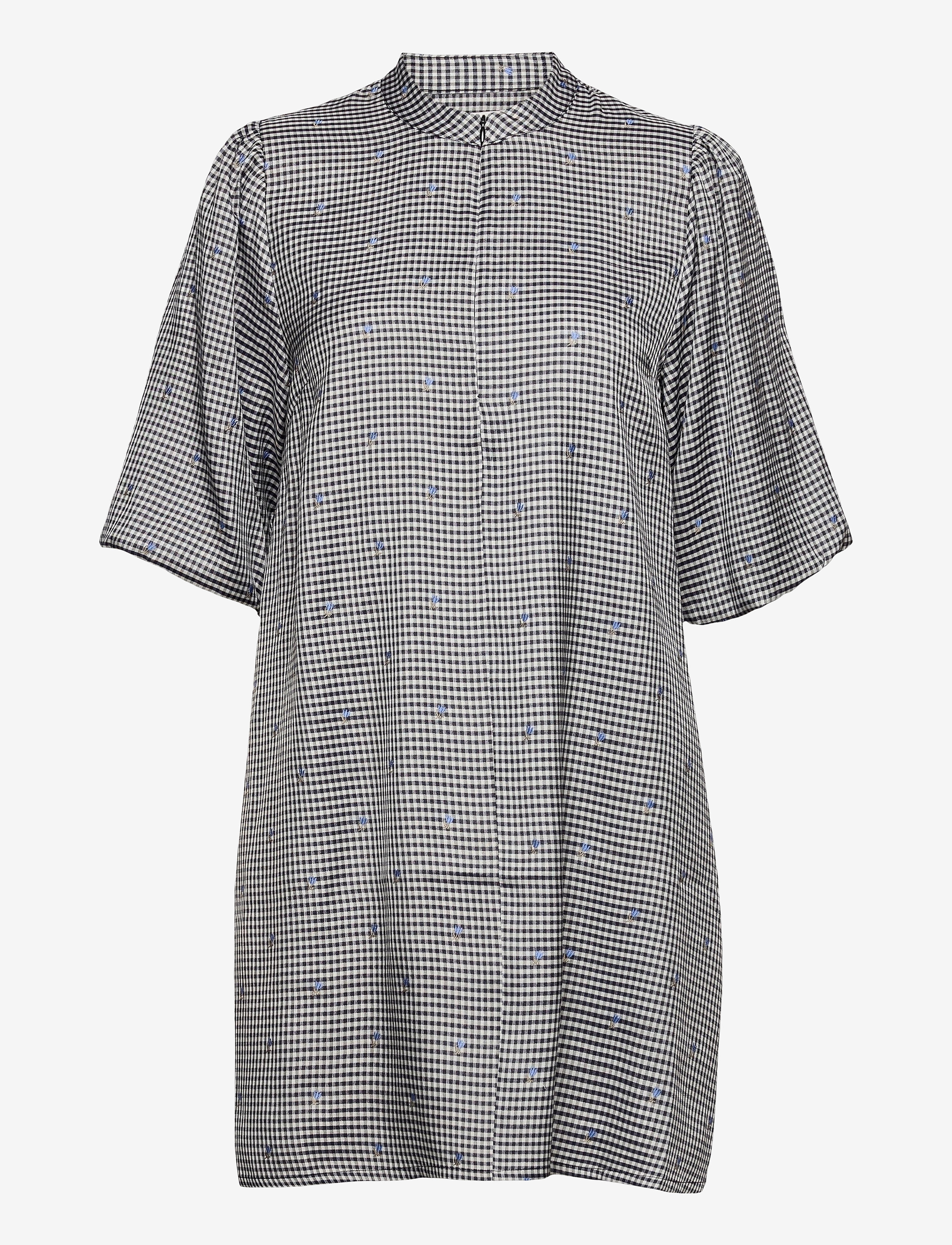 NORR Tanja dress - Kleidung - GREY CHECK / grey