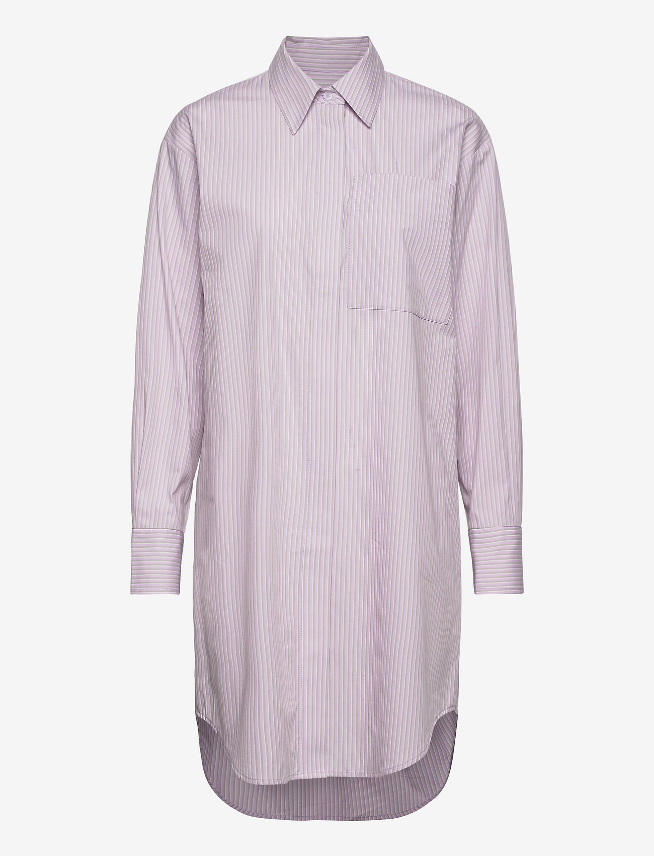 NORR - James shirt dress - midi-kleider - lilac stripe - 0