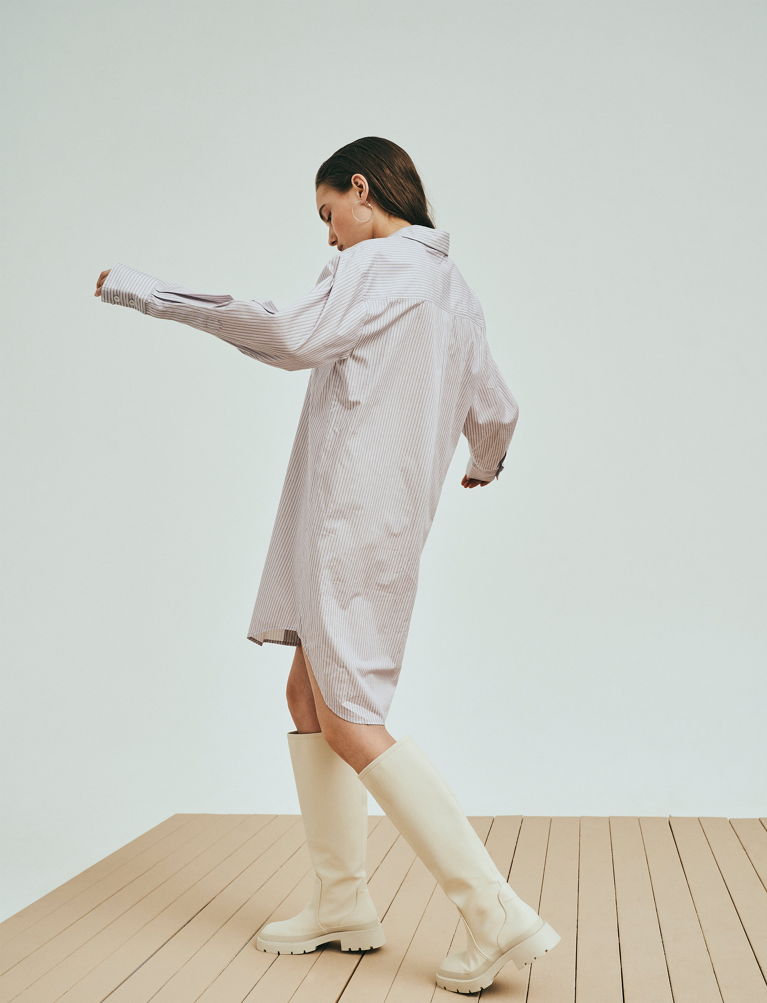 NORR - James shirt dress - vasarinės suknelės - lilac stripe - 3
