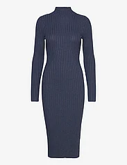 NORR - Karlina LS dress - bodycon dresses - dark blue melange - 0