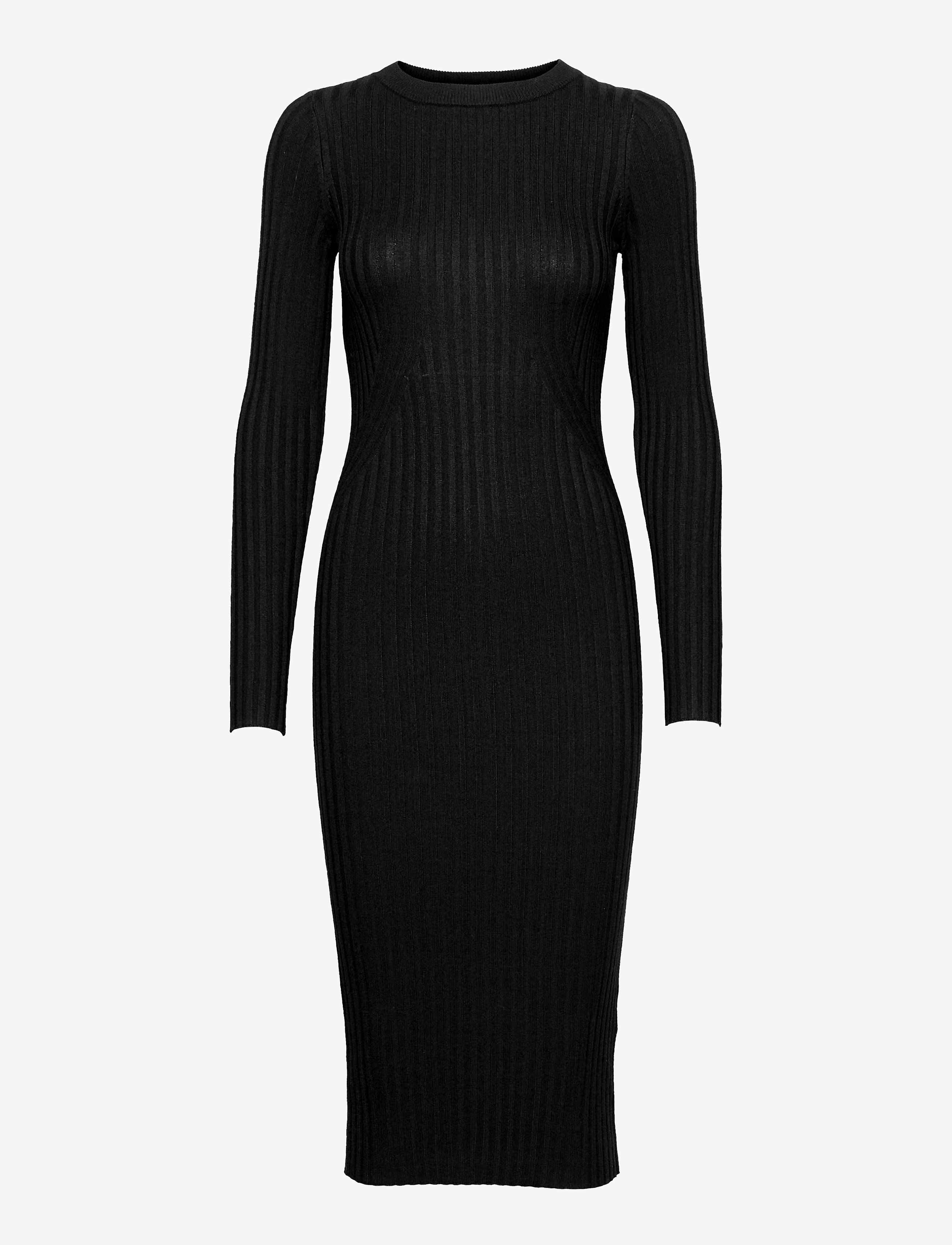 NORR - Karlina o-neck LS dress - black - 1