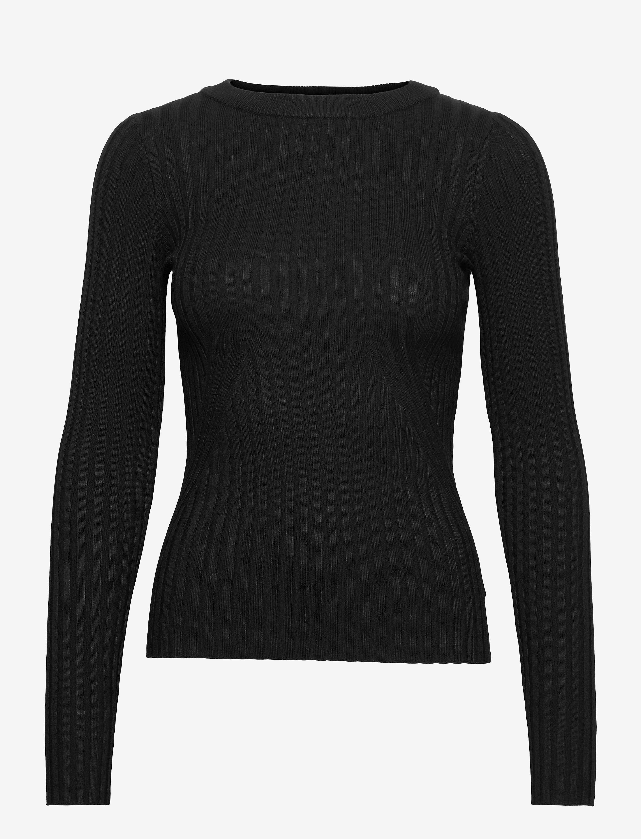 NORR - Karlina o-neck LS top - black - 1
