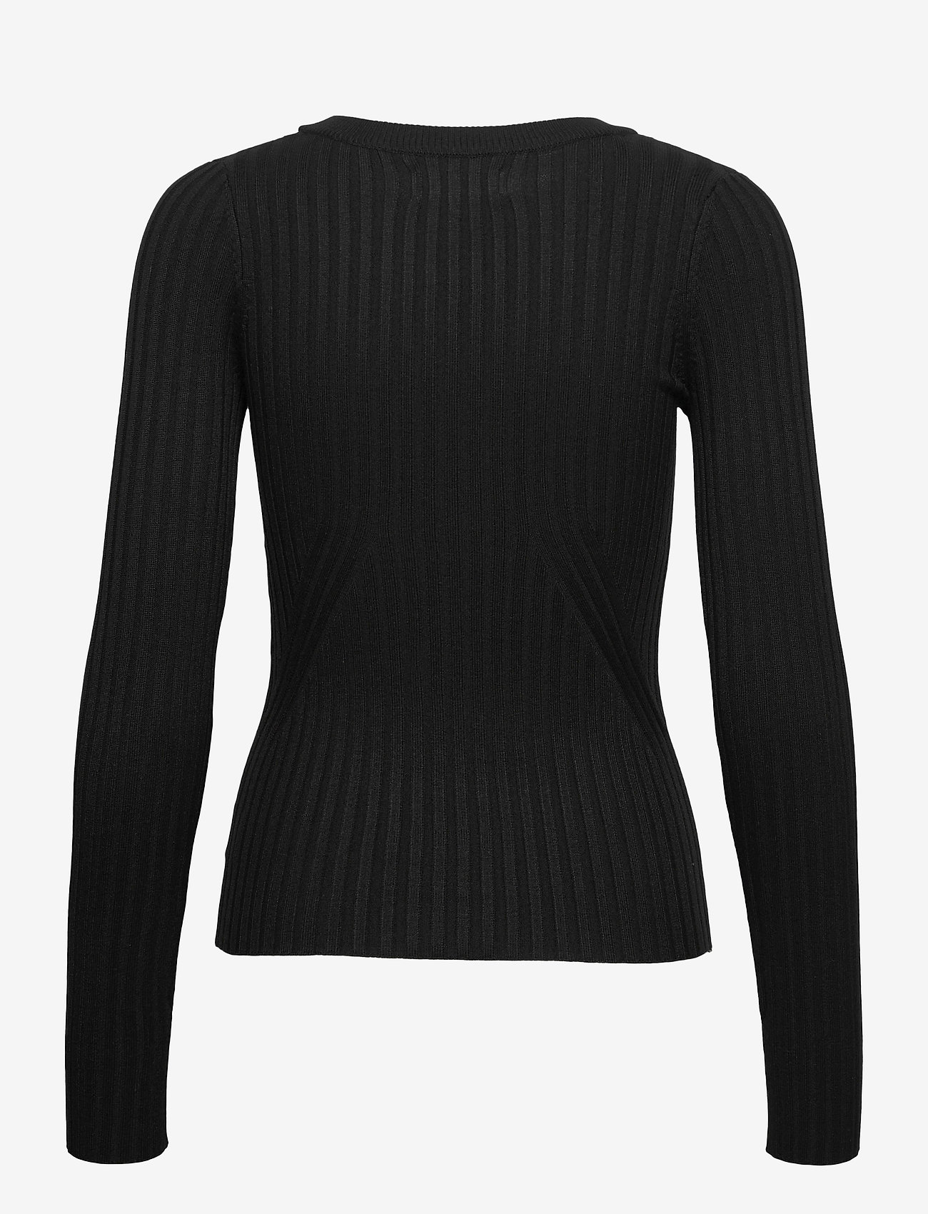 NORR - Karlina o-neck LS top - džemperiai - black - 1