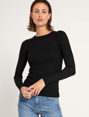 NORR - Karlina o-neck LS top - džemperi - black - 2