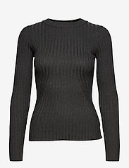 Karlina o-neck LS top - DARK GREY MELANGE