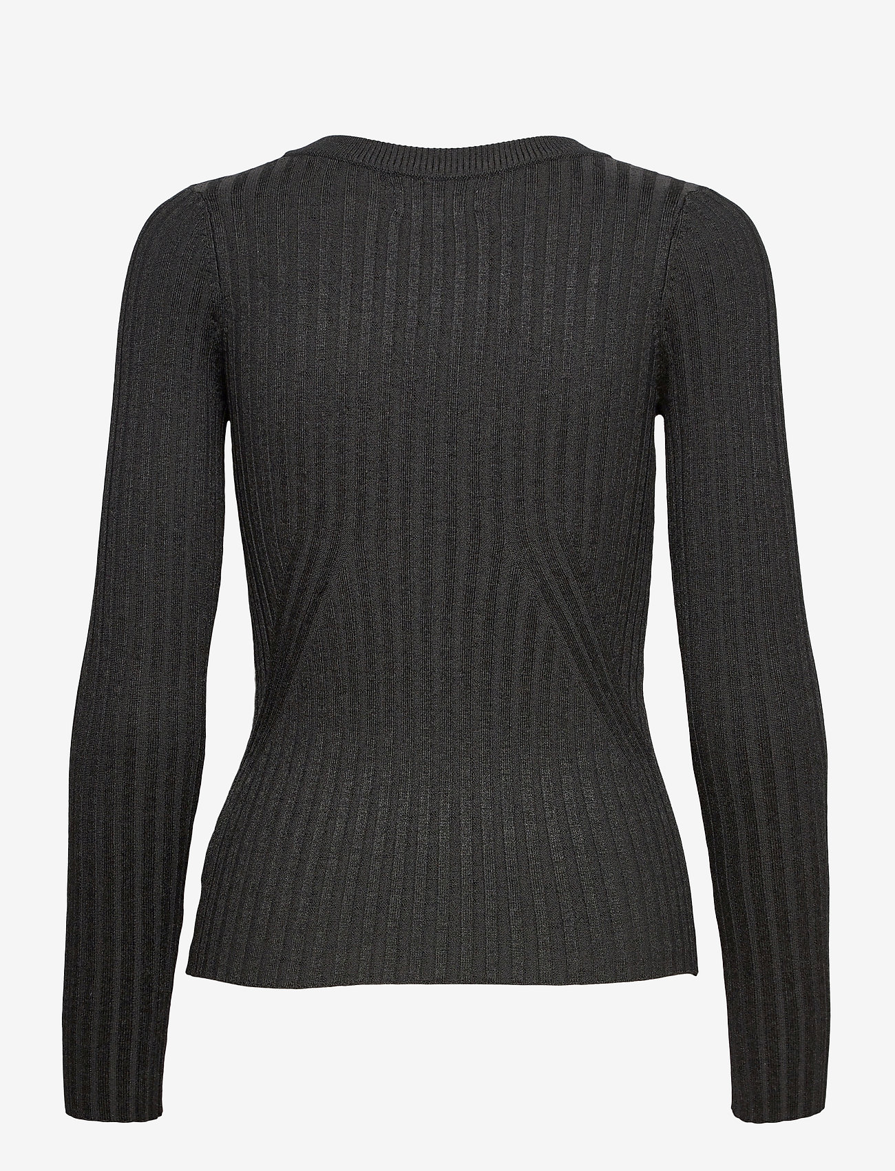 NORR - Karlina o-neck LS top - pullover - dark grey melange - 1