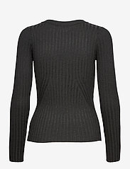 NORR - Karlina o-neck LS top - džemperiai - dark grey melange - 1