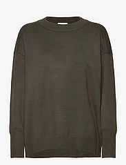 NORR - Als oversize knit top - sweaters - dark army - 0