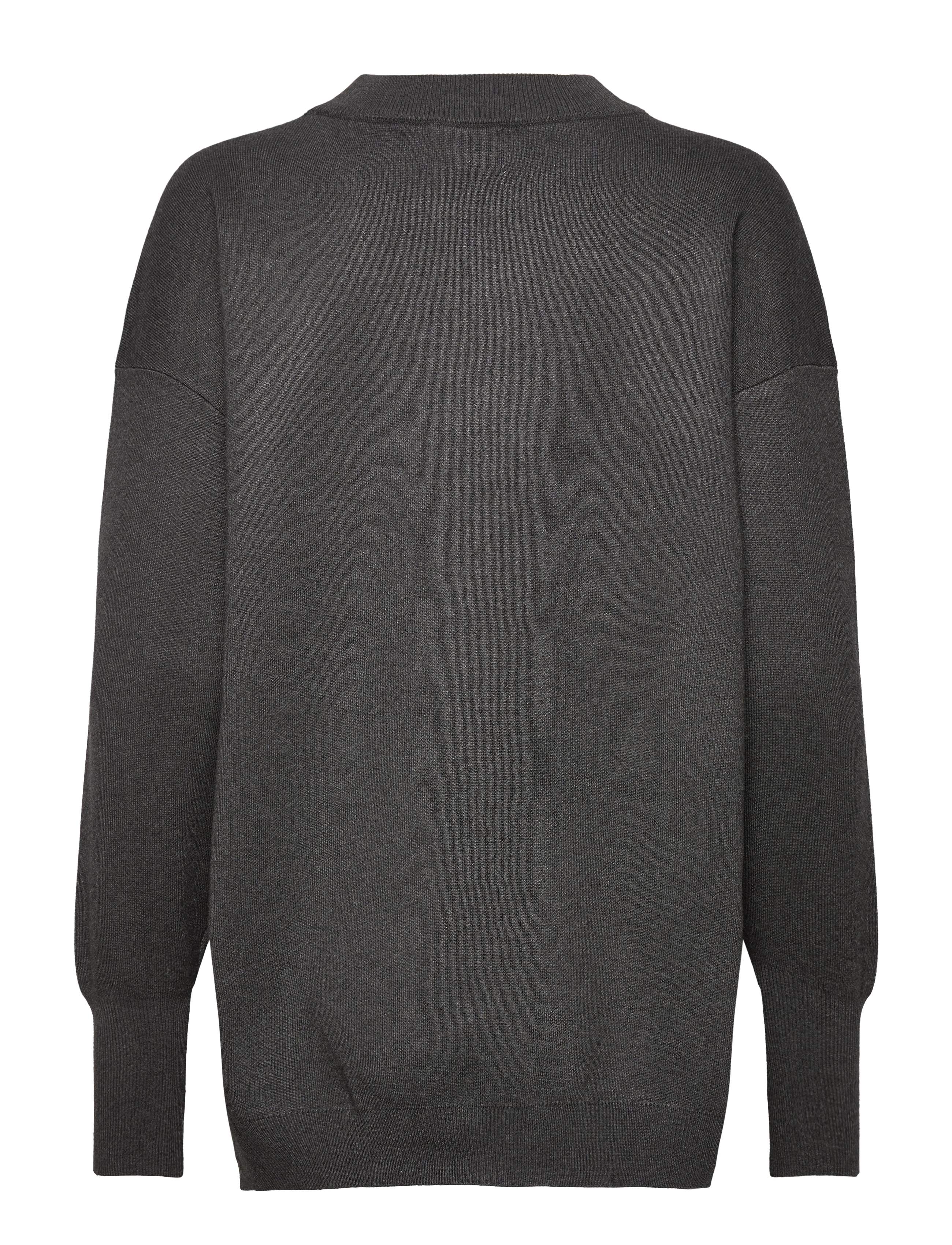 NORR - Als oversize knit top - dark grey melange - 1