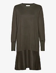 NORR - Als short knit dress - midi jurken - dark army - 0