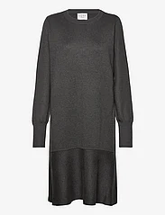 NORR - Als short knit dress - strikkjoler - dark grey melange - 0