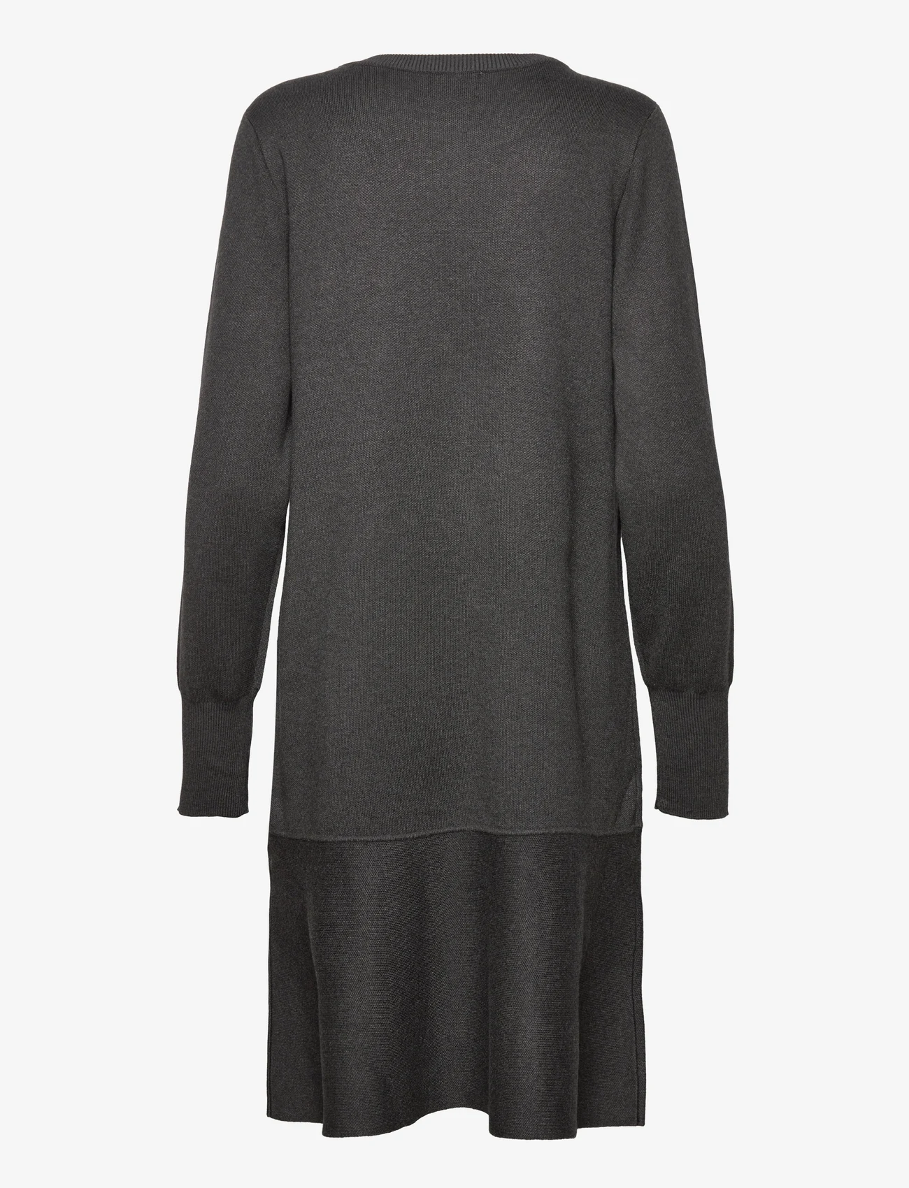 NORR - Als short knit dress - strikkjoler - dark grey melange - 1