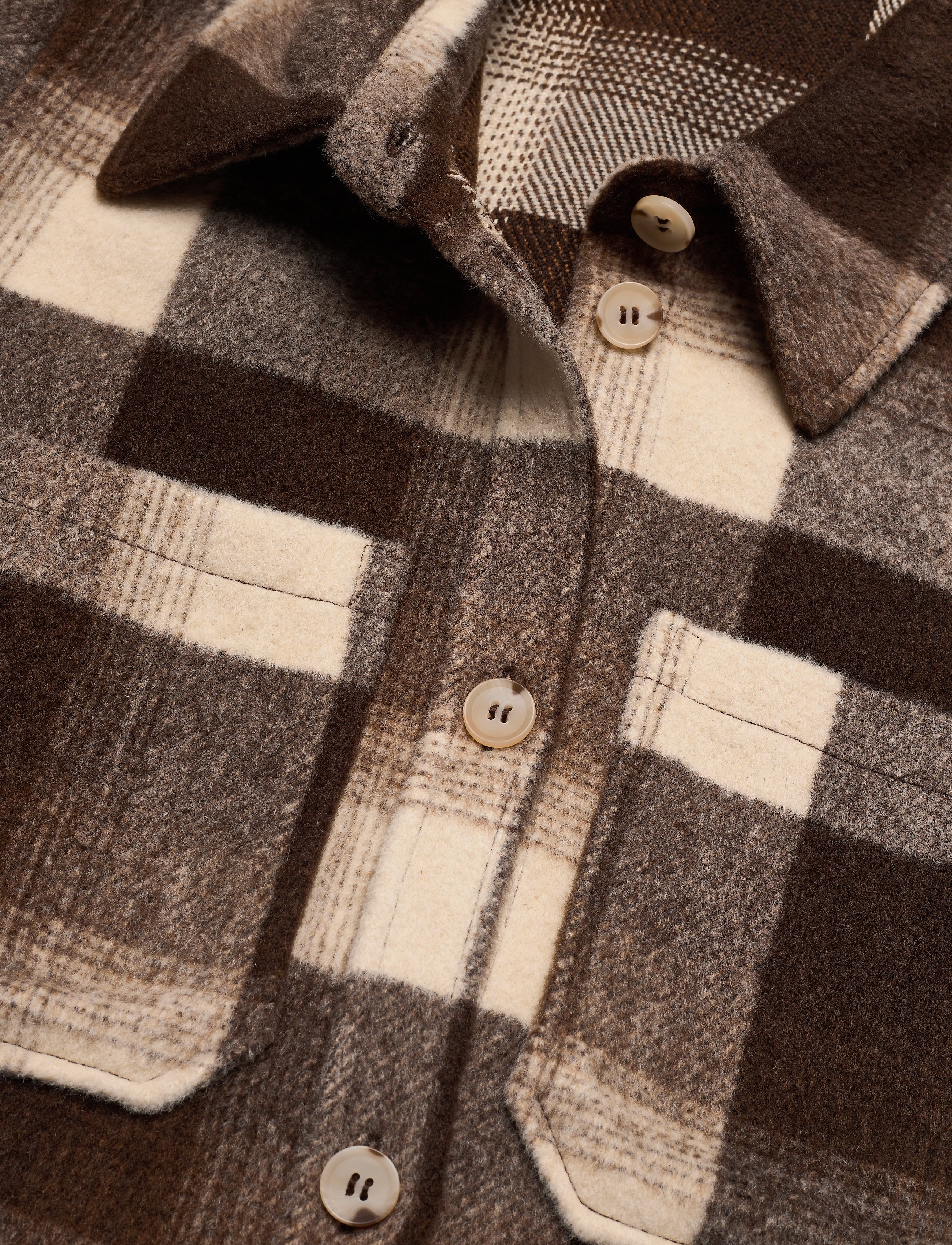NORR - Helia long check shirt - kvinder - brown check - 5