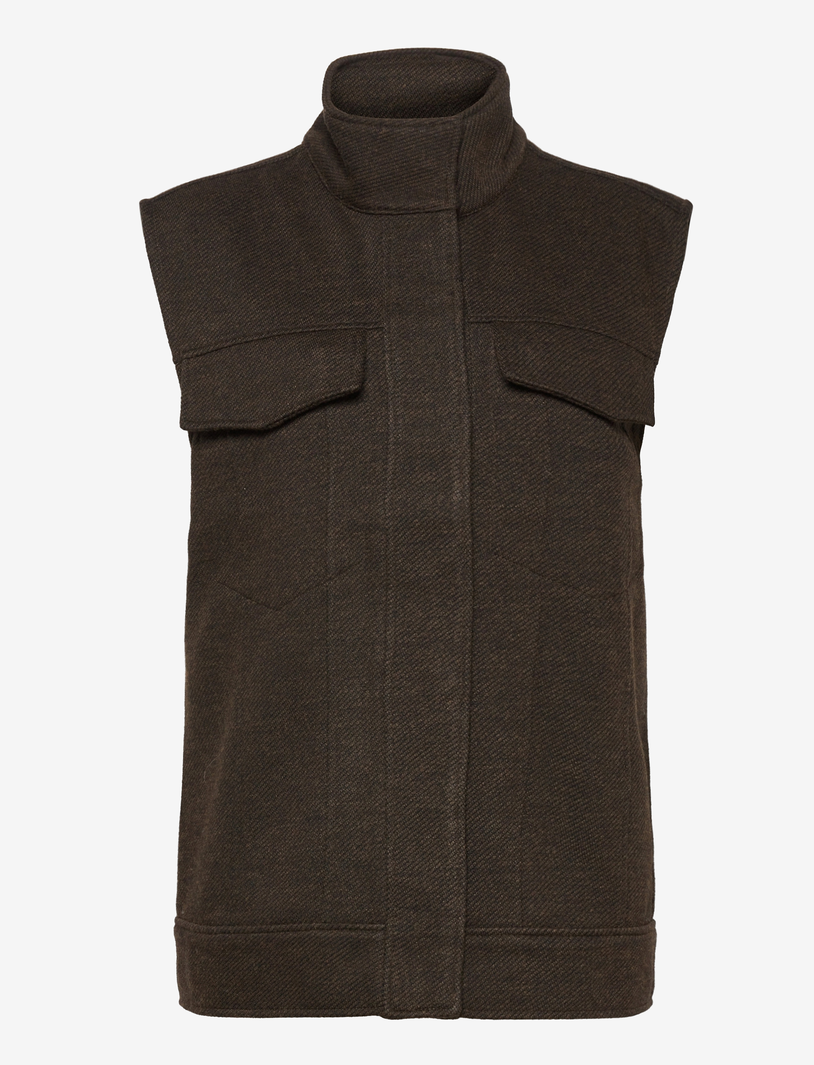 NORR Kenia waistcoat - Kläder - DARK ARMY / black