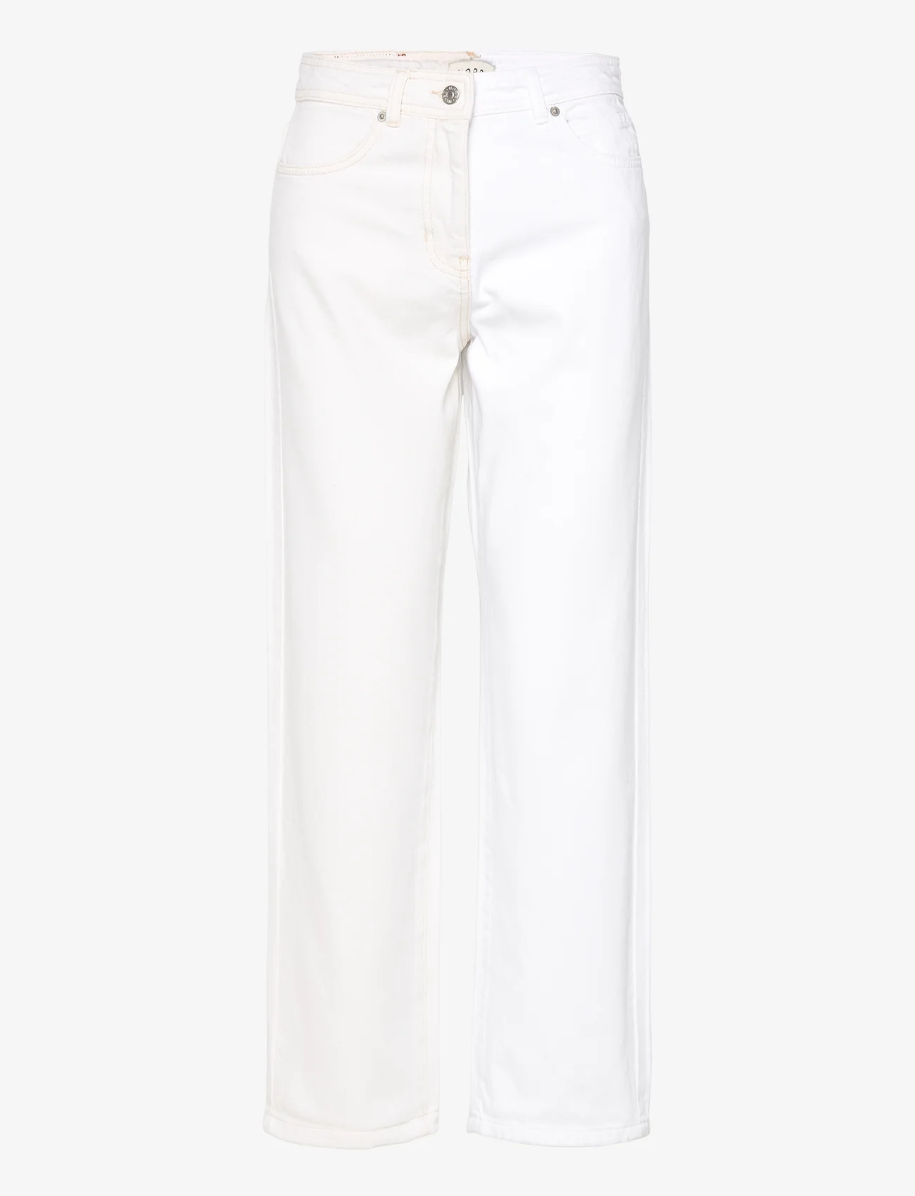 NORR - Kenzie straight leg jeans - tiesaus kirpimo džinsai - beige blocking - 0