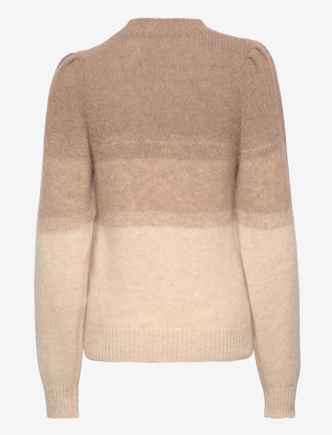 NORR - Natalia knit top - strikkegensere - light brown - 1