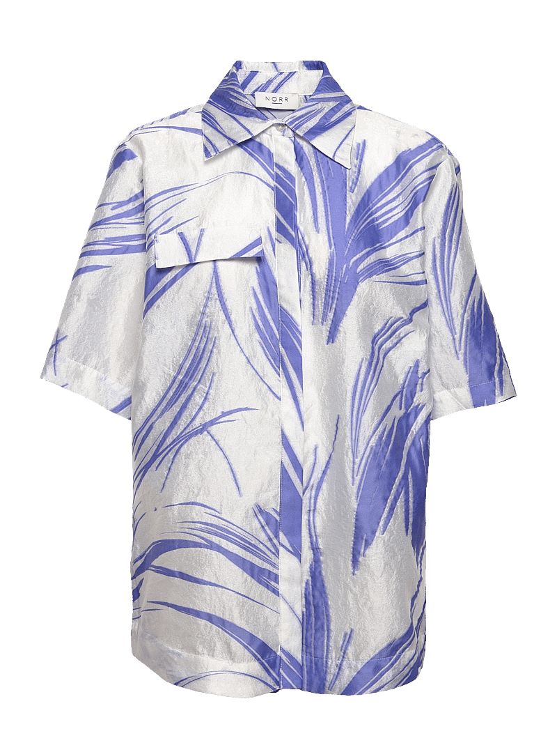 NORR - Leisure shirt - kortærmede skjorter - blue print - 0