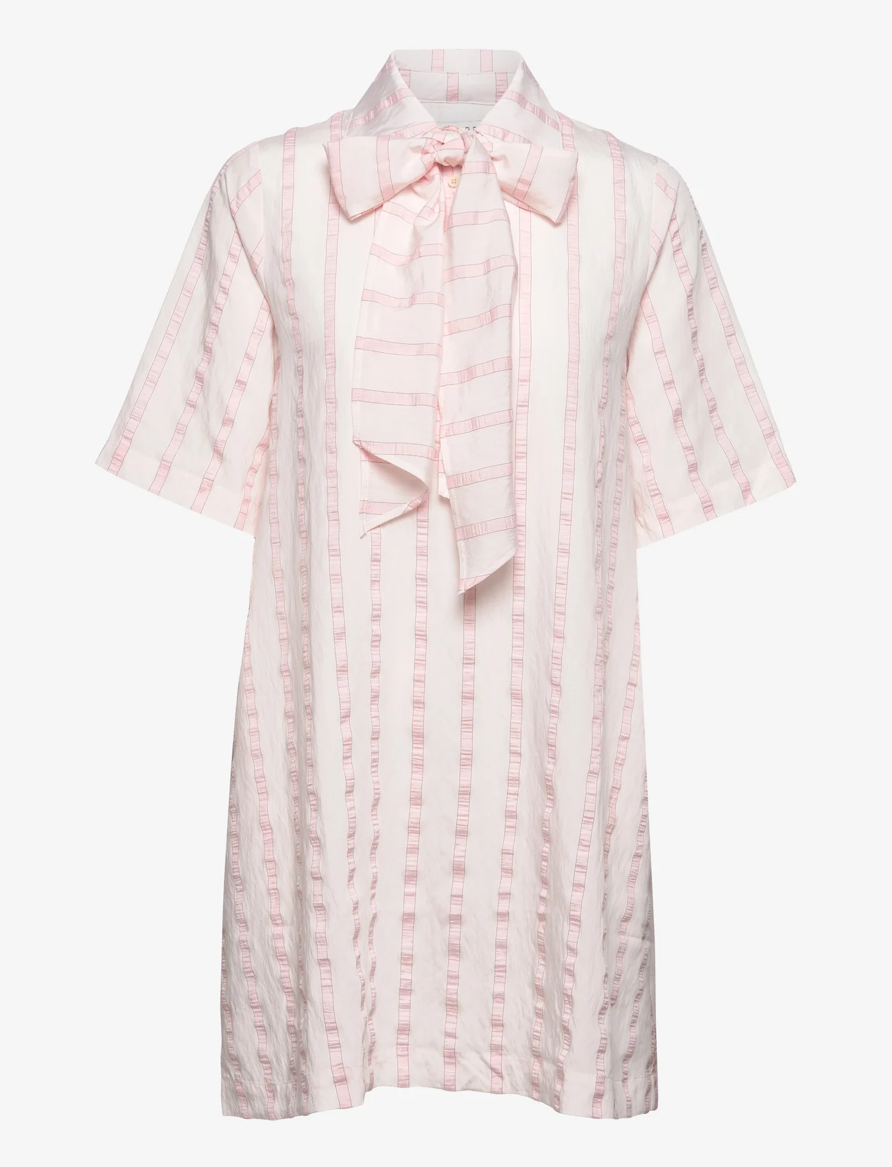 NORR - Coby SS dress - shirt dresses - light pink stripe - 0