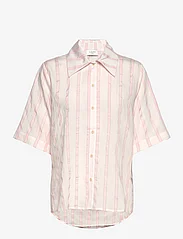 NORR - Coby SS shirt - overhemden met korte mouwen - light pink stripe - 1