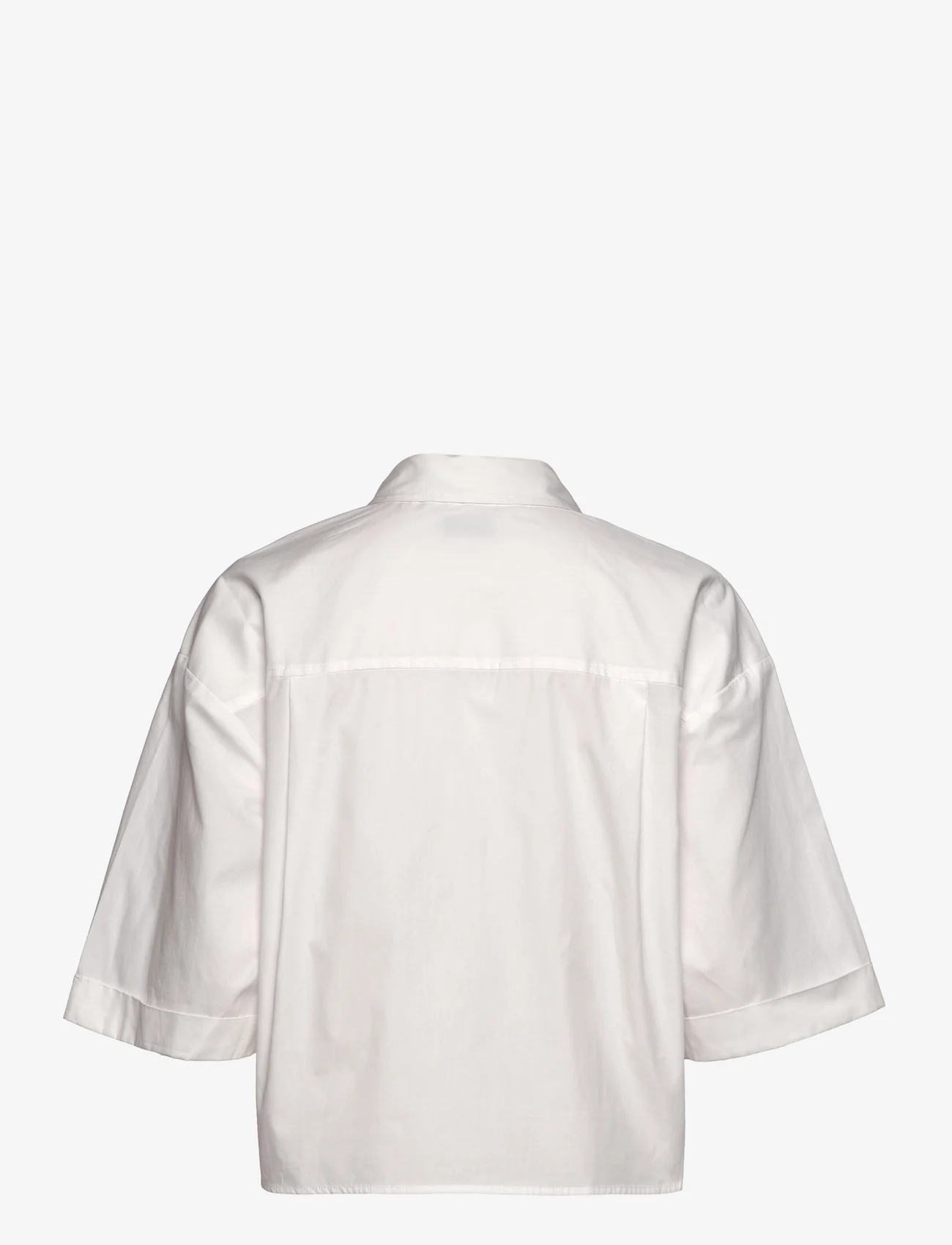 NORR - Noah SS shirt - long-sleeved shirts - white - 1