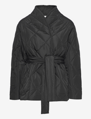 Alma quilted short jacket - BLACK