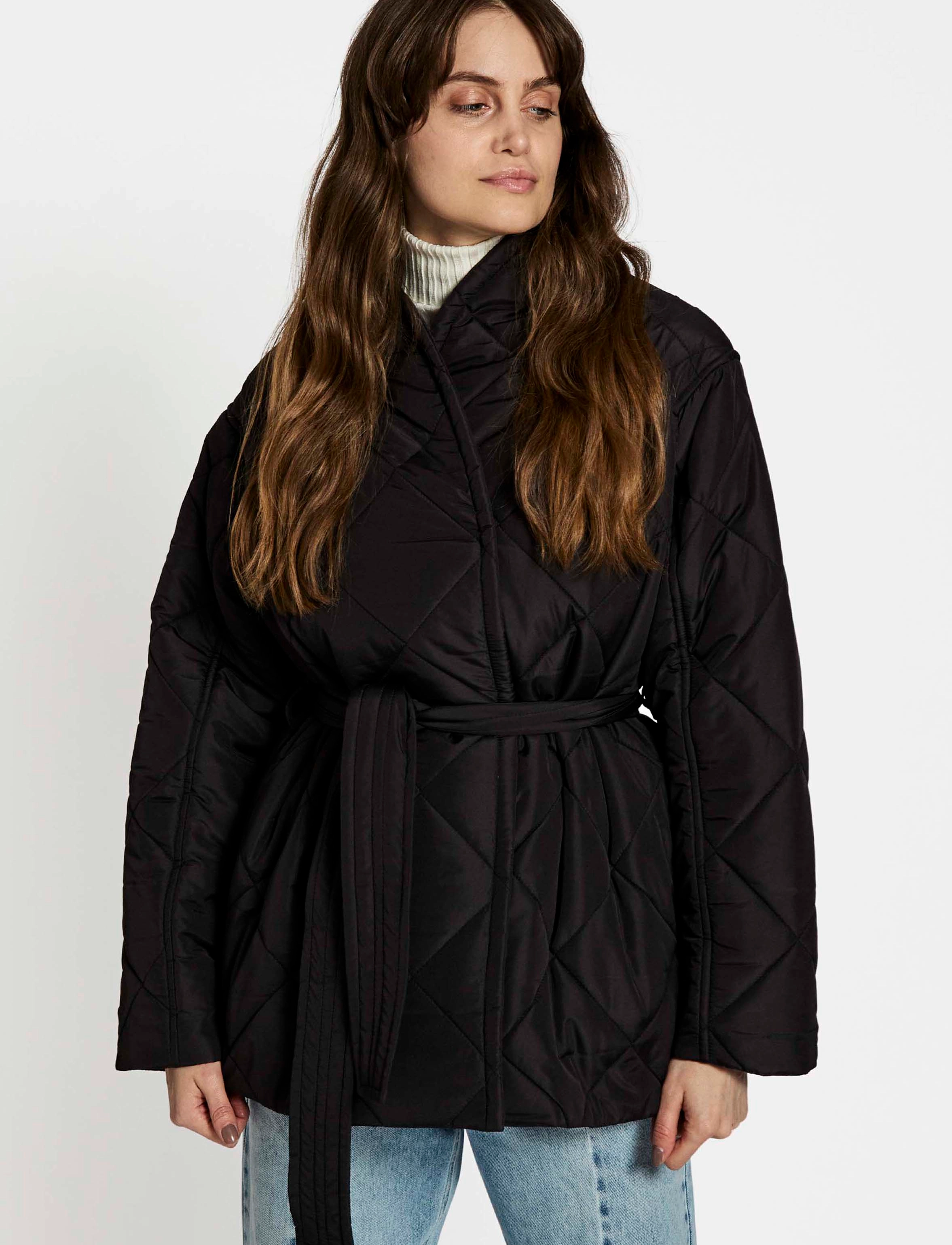 NORR - Alma quilted short jacket - black - 0