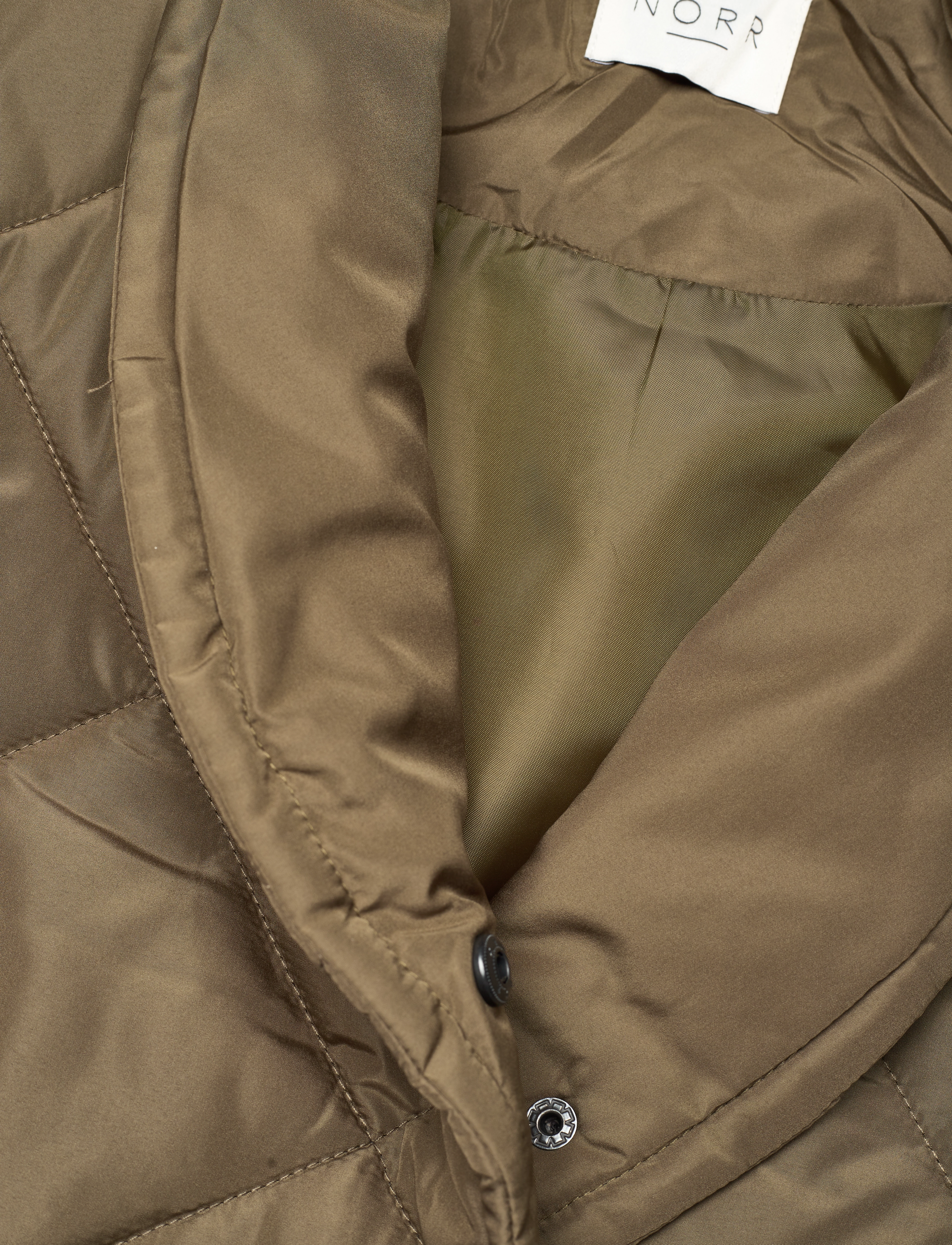 NORR - Alma quilted short jacket - dark army - 2