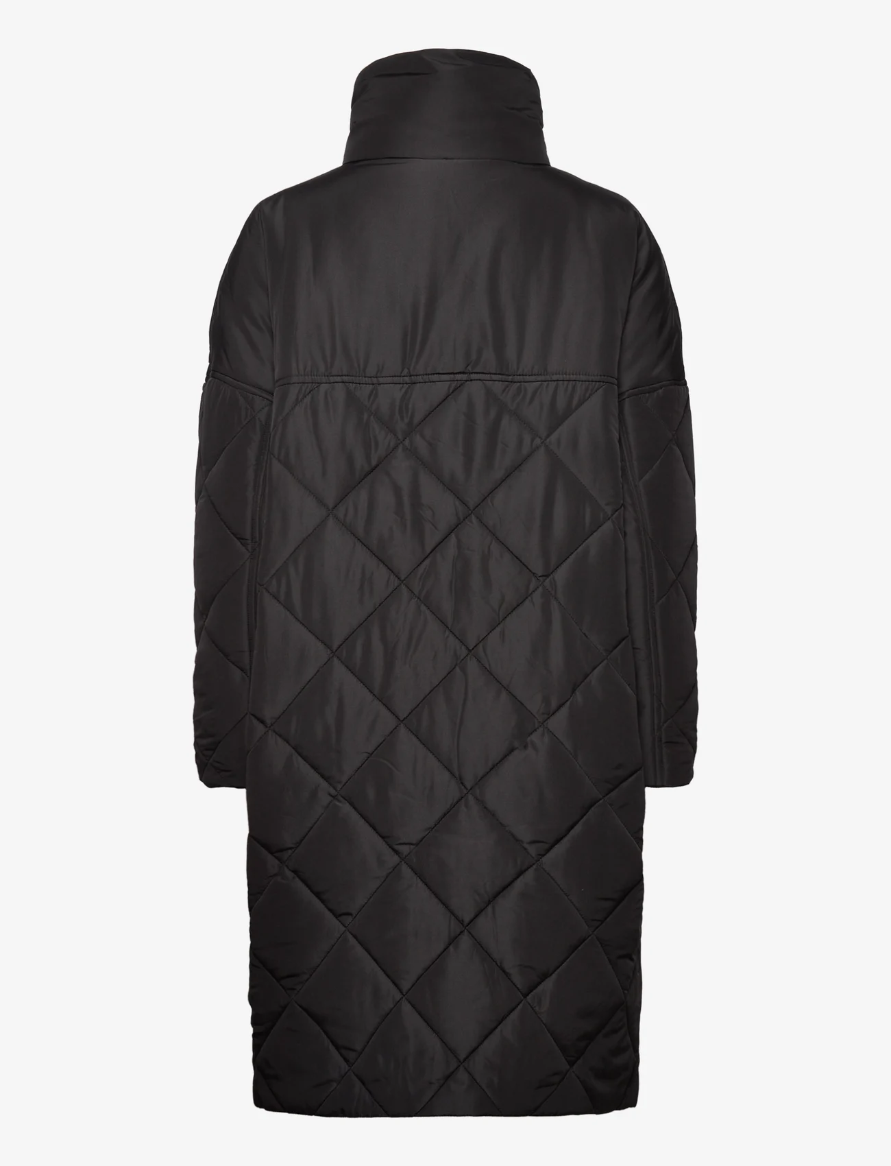 NORR - Alma slit quilted jacket - quilted jakker - black - 1