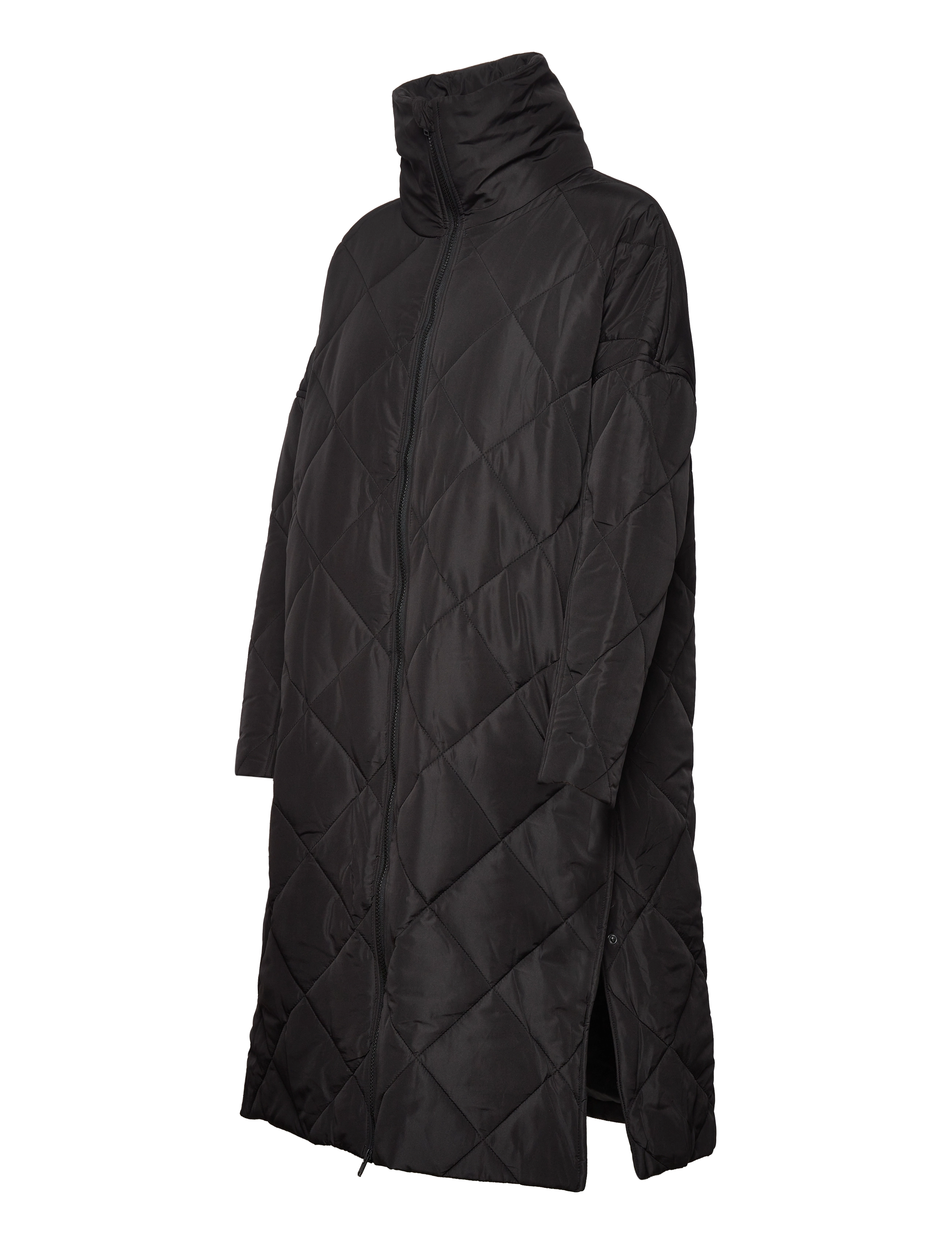 NORR - Alma slit quilted jacket - dun- & vadderade jackor - black - 5