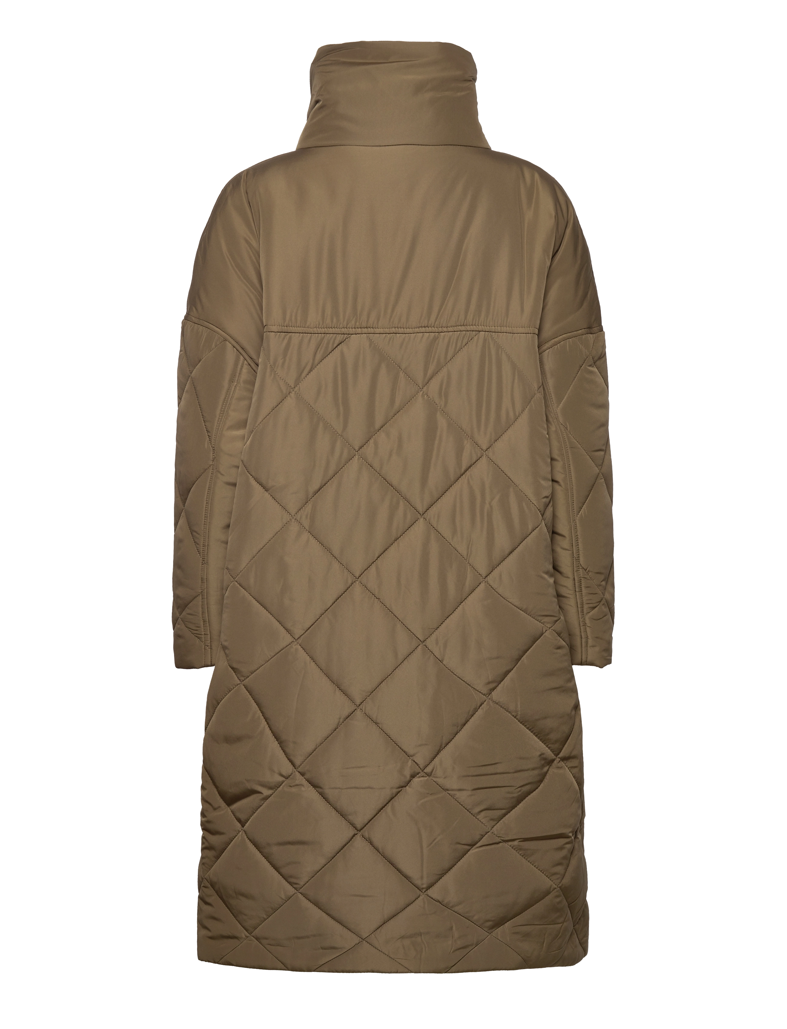 NORR - Alma slit quilted jacket - dunjakker - dark army - 2