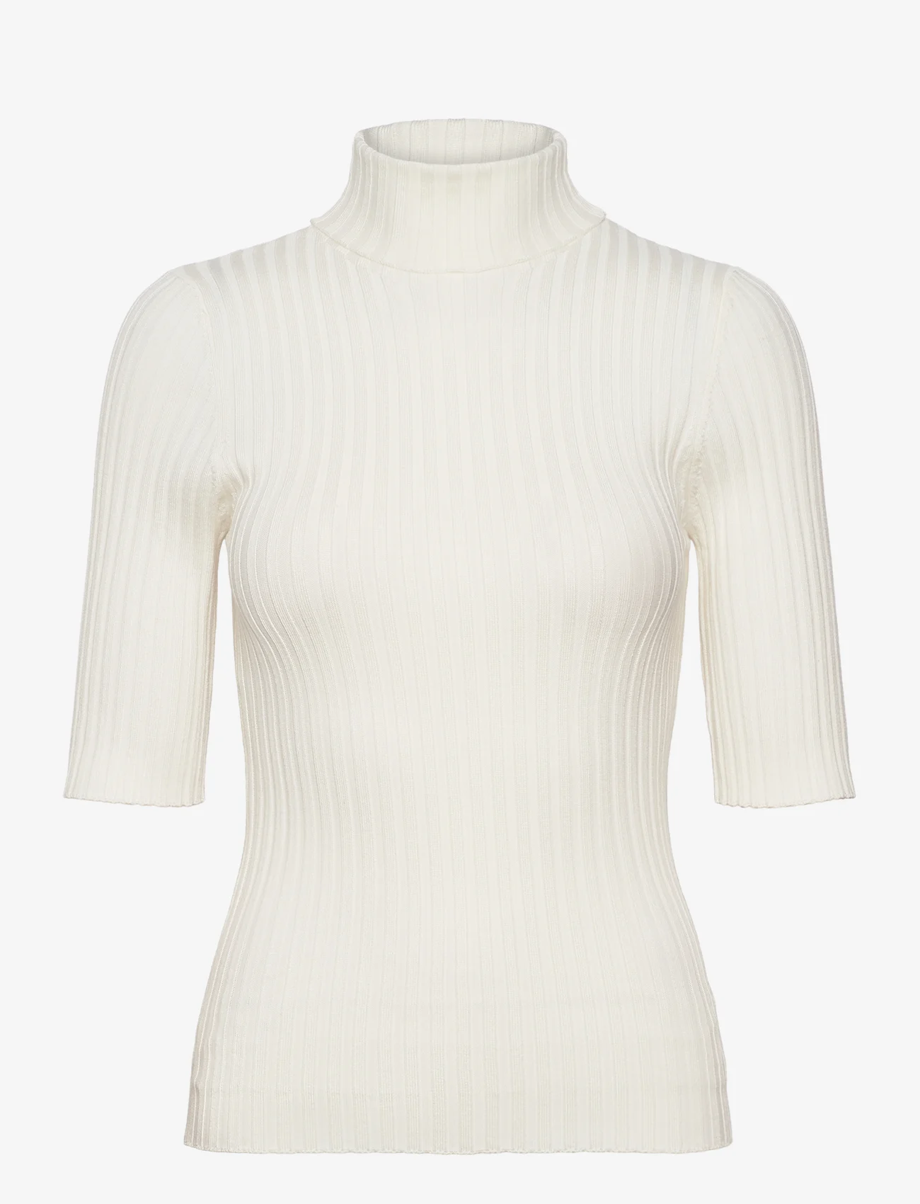 NORR - Franco knit tee - trøjer - off-white - 0