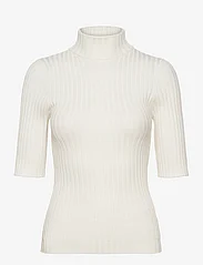 NORR - Franco knit tee - neulepuserot - off-white - 0