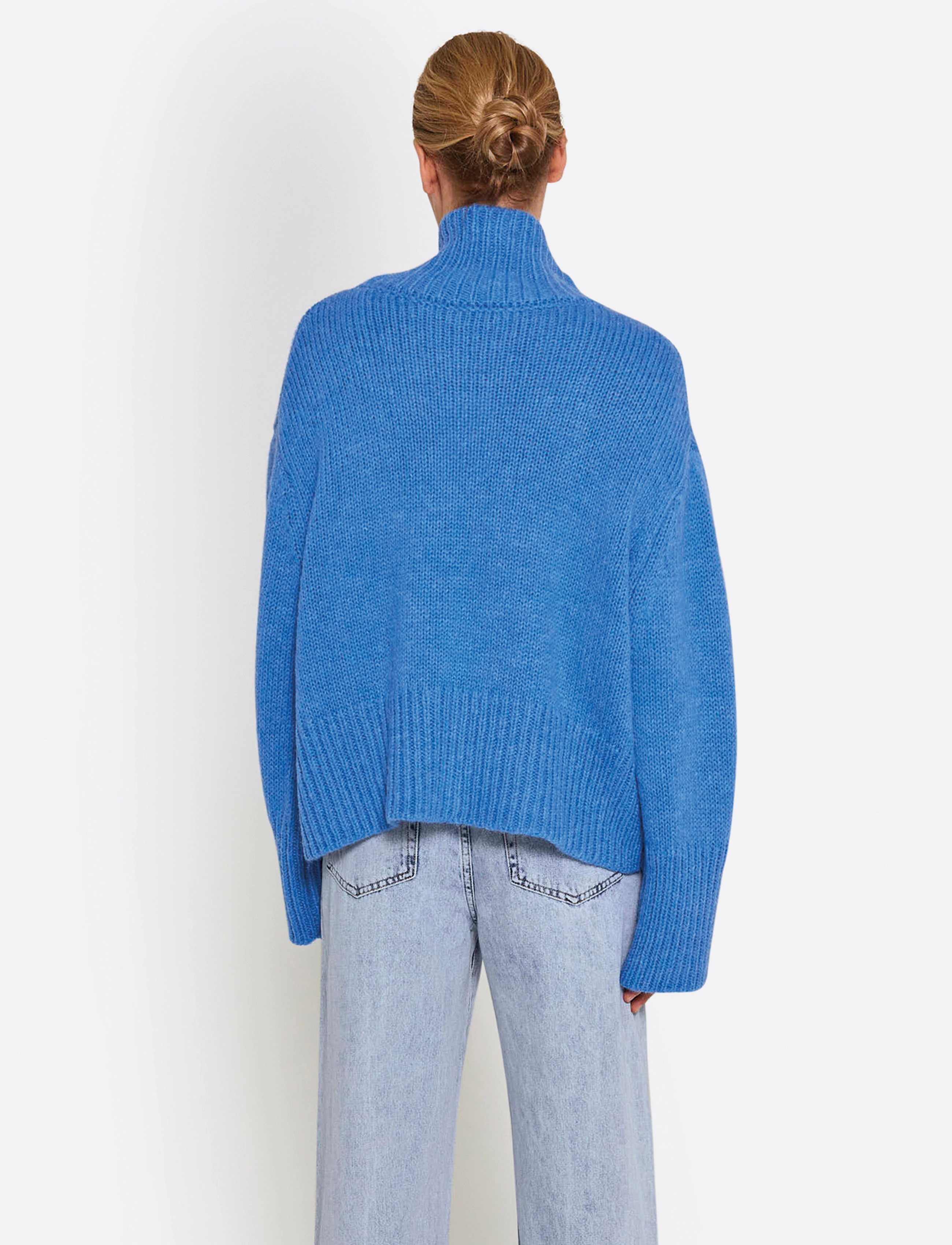 NORR - Fuscia knit top - blue - 3