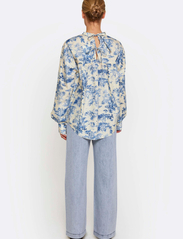 NORR - Jose top - long-sleeved blouses - blue print - 2