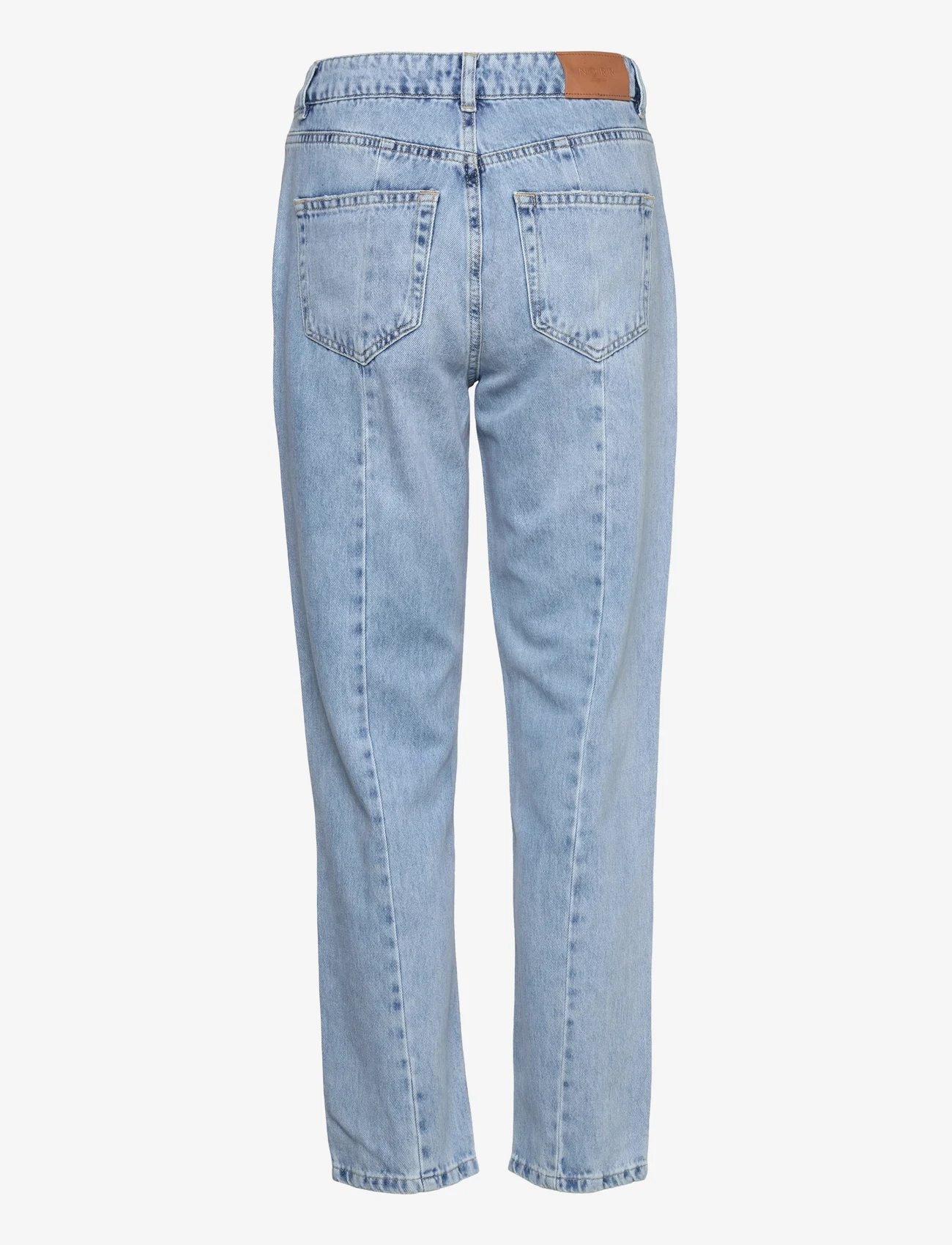 NORR - Kenzie relaxed detail jeans - tiesaus kirpimo džinsai - light blue wash - 1