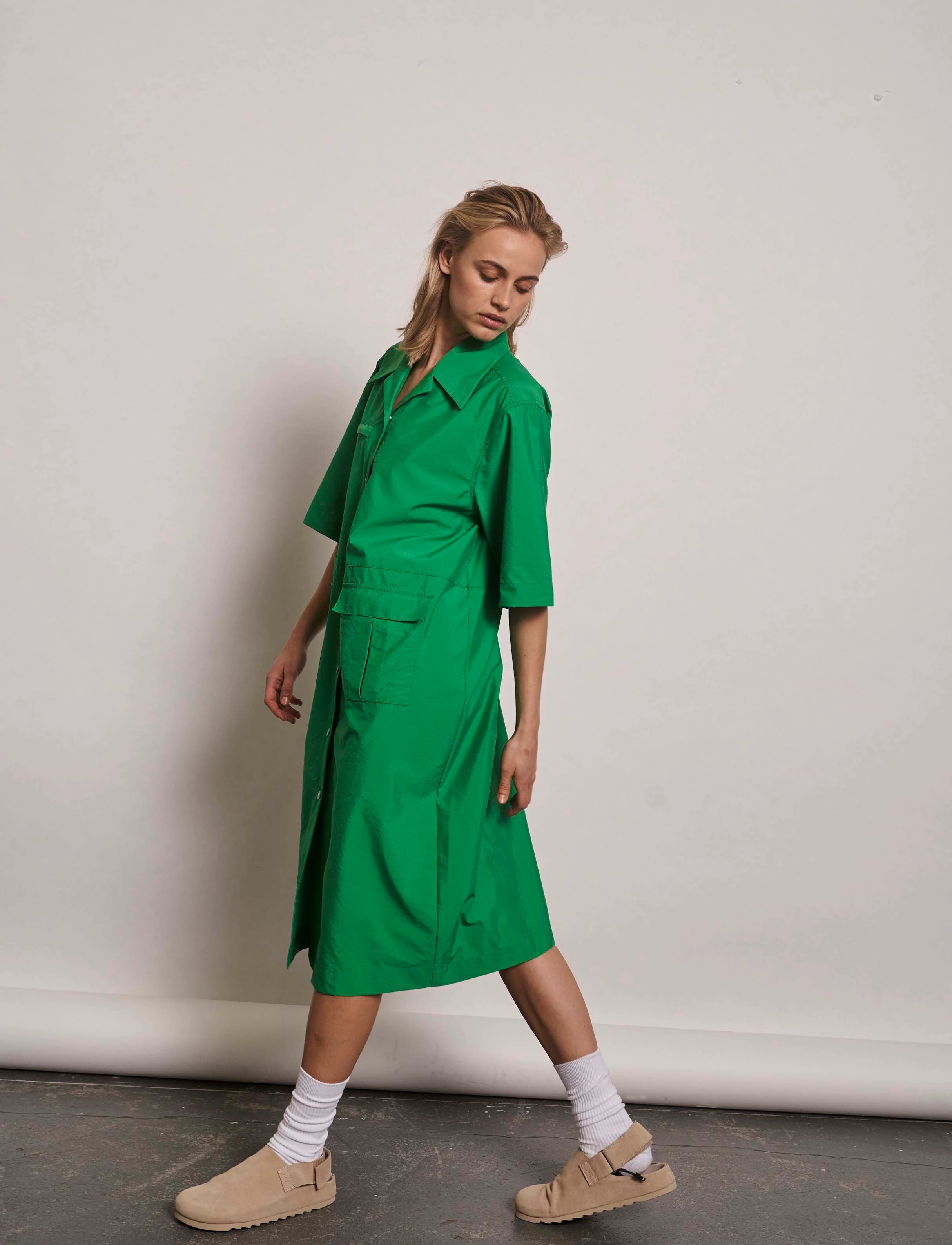 NORR - Lana long dress - strong green - 4