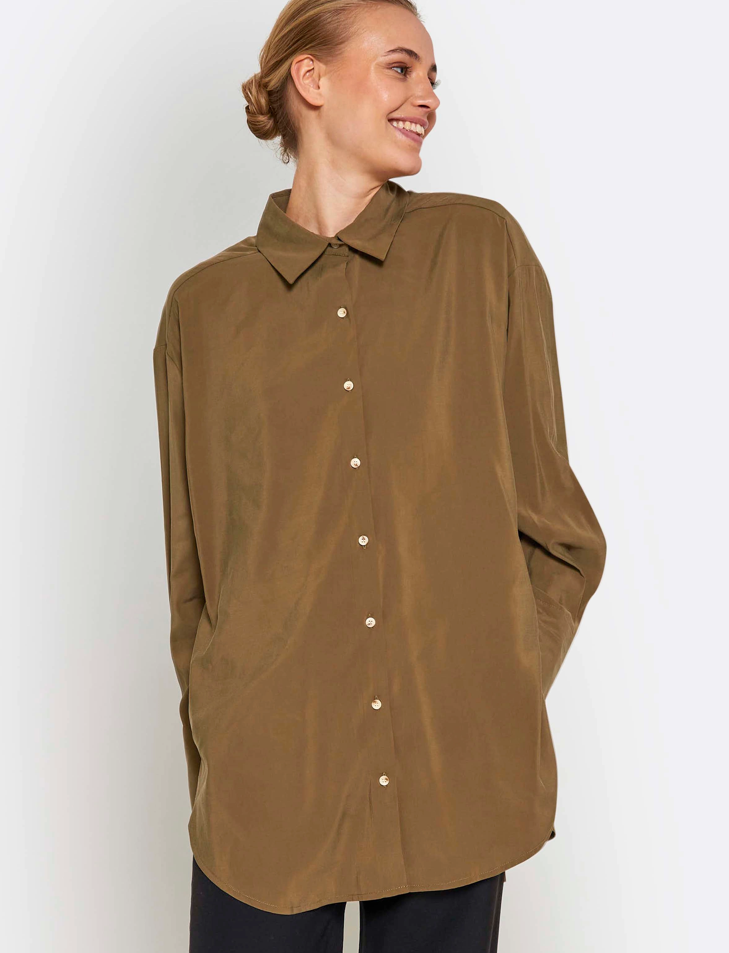 NORR - Magda shirt - army - 2