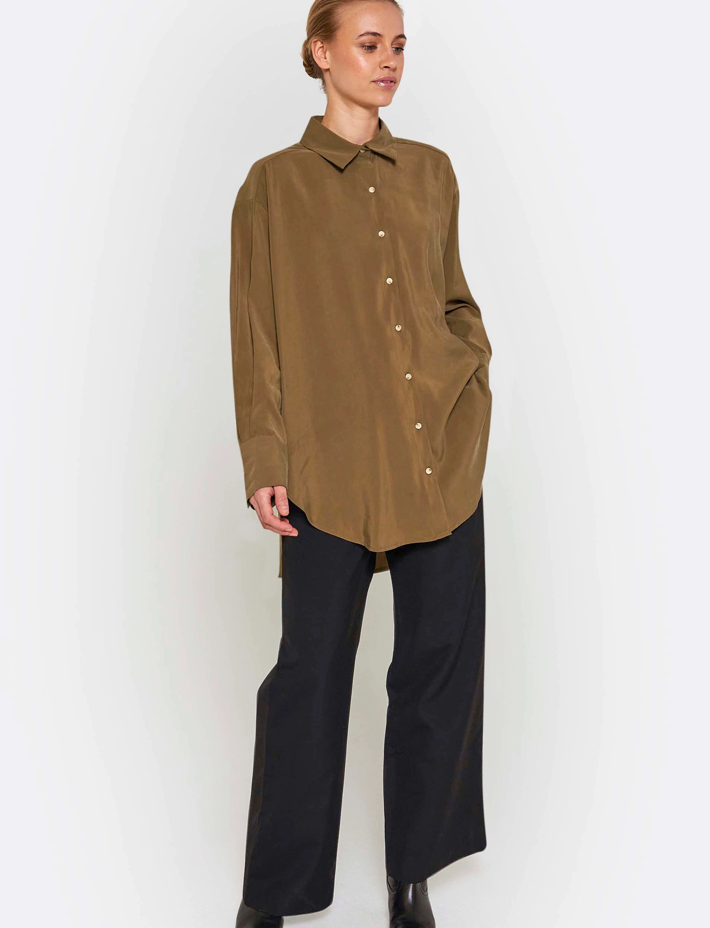 NORR - Magda shirt - army - 4