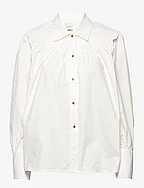 Noah pleat shirt - WHITE