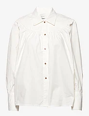 NORR - Noah pleat shirt - marškiniai ilgomis rankovėmis - white - 0