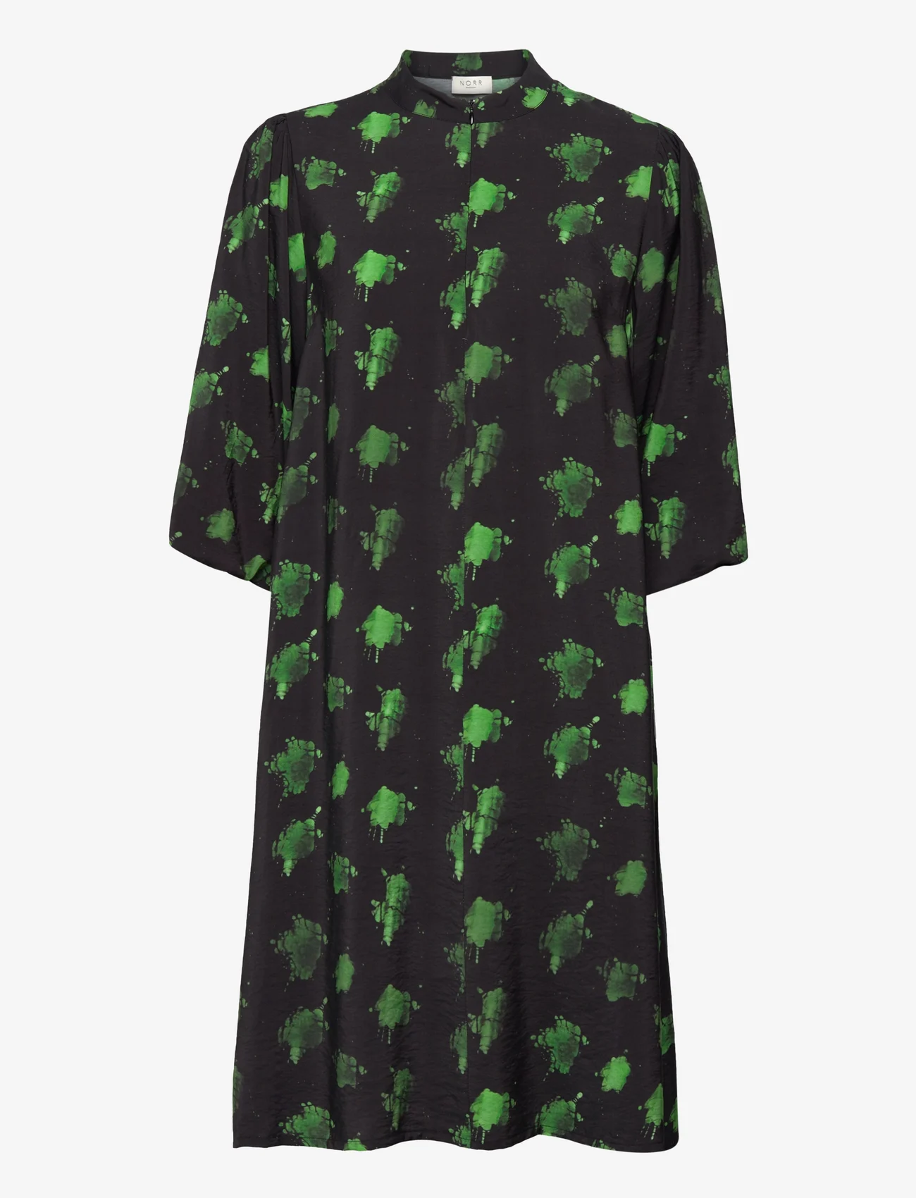 NORR - Noya dress - festklær til outlet-priser - green print - 0