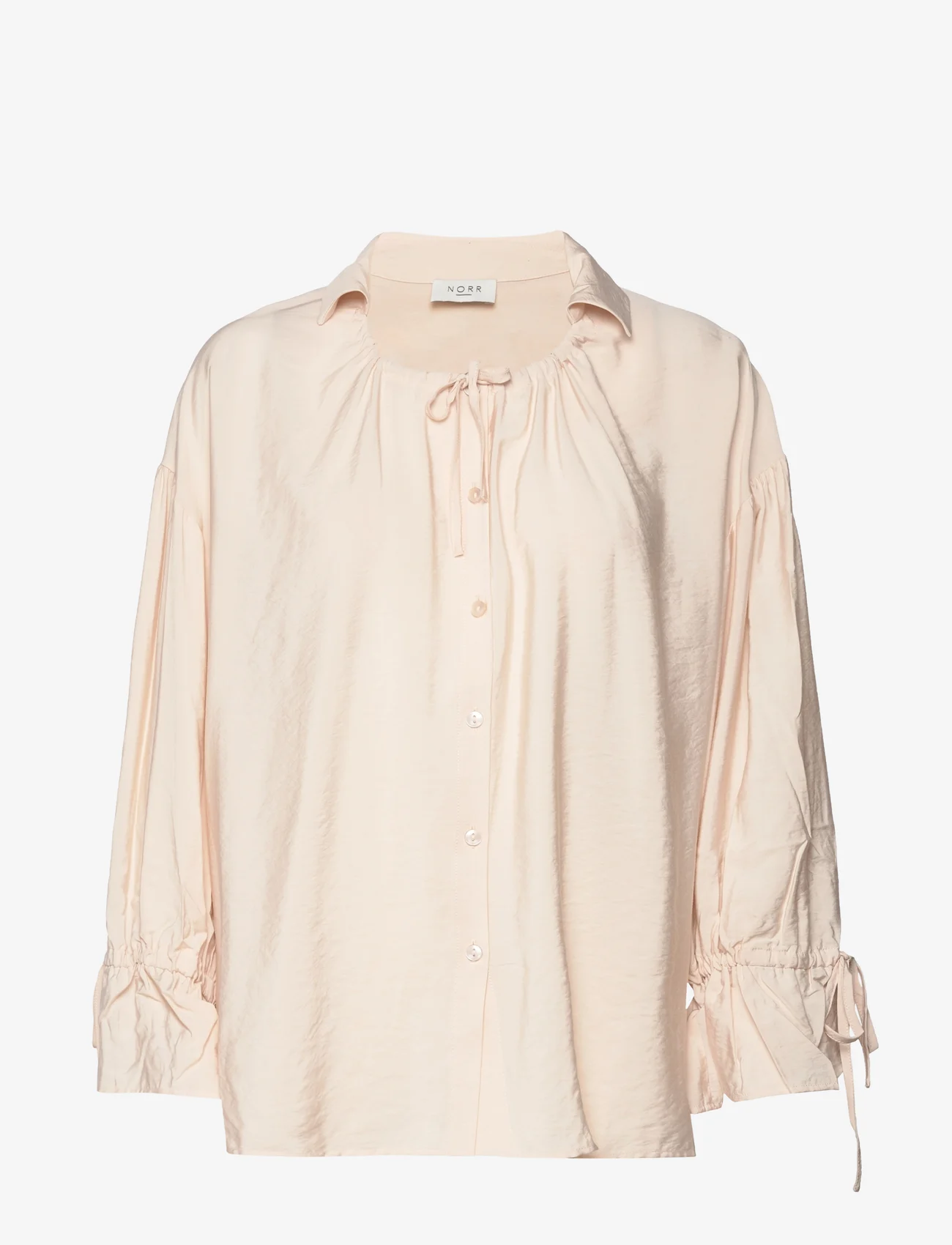 NORR - Phila shirt - long-sleeved blouses - off-white - 0