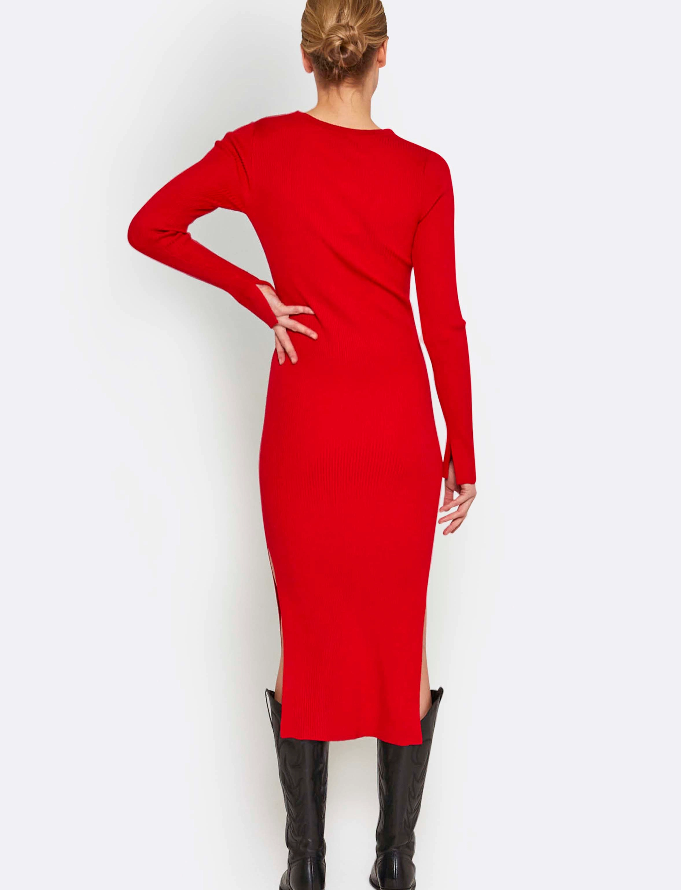NORR - Sherry LS knit dress - red - 5