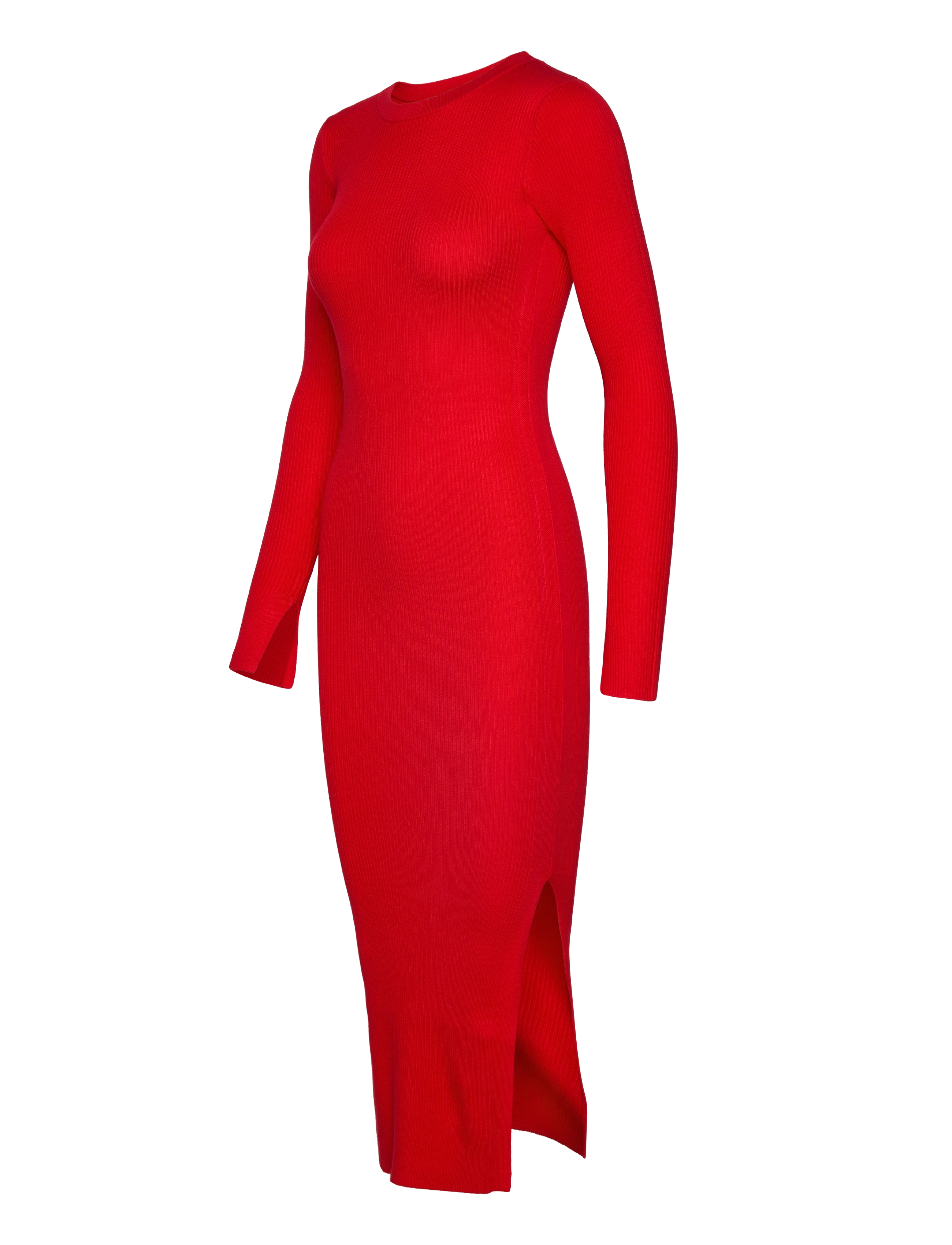 NORR - Sherry LS knit dress - red - 2