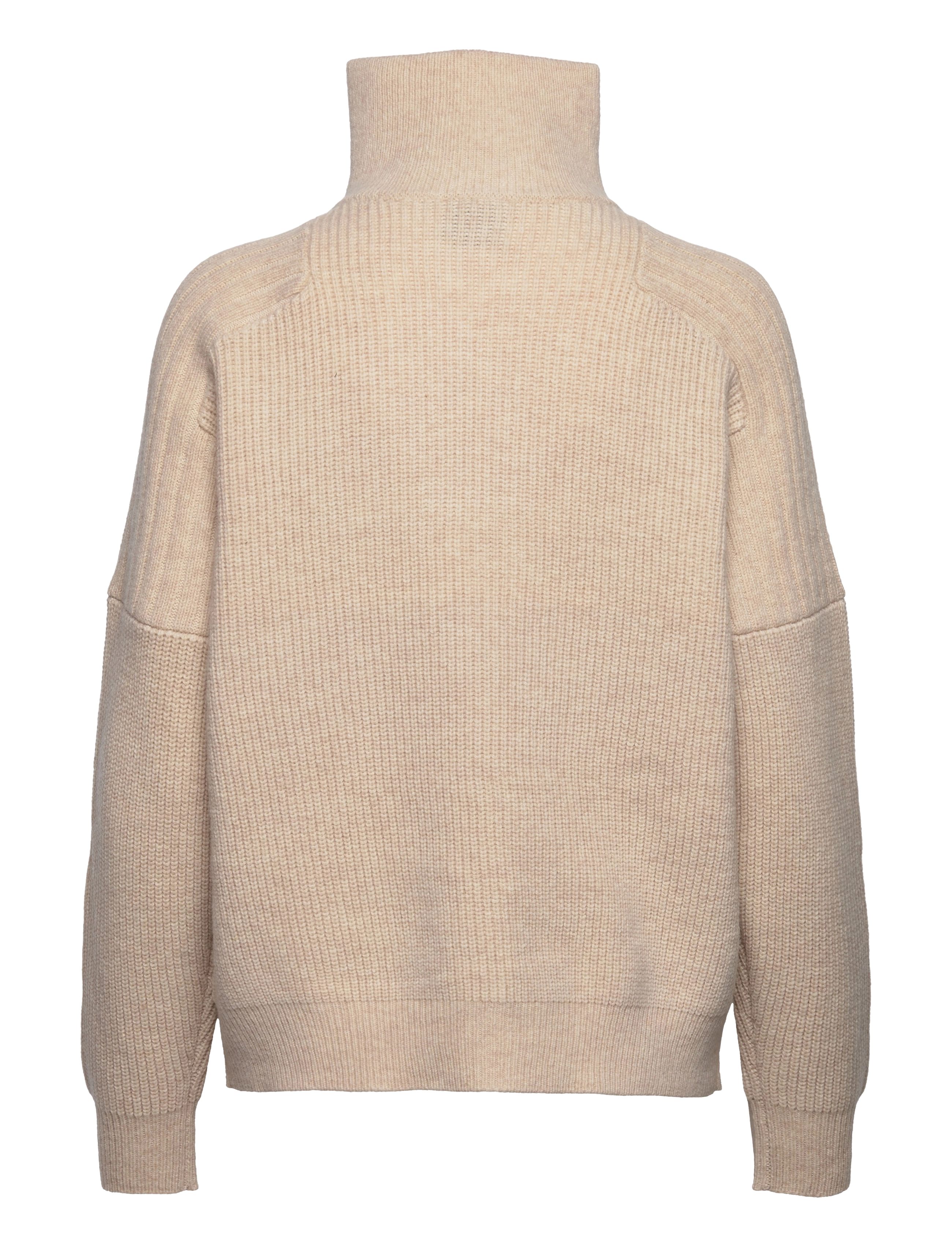 NORR - Silja zip knit top - beige mélange - 1