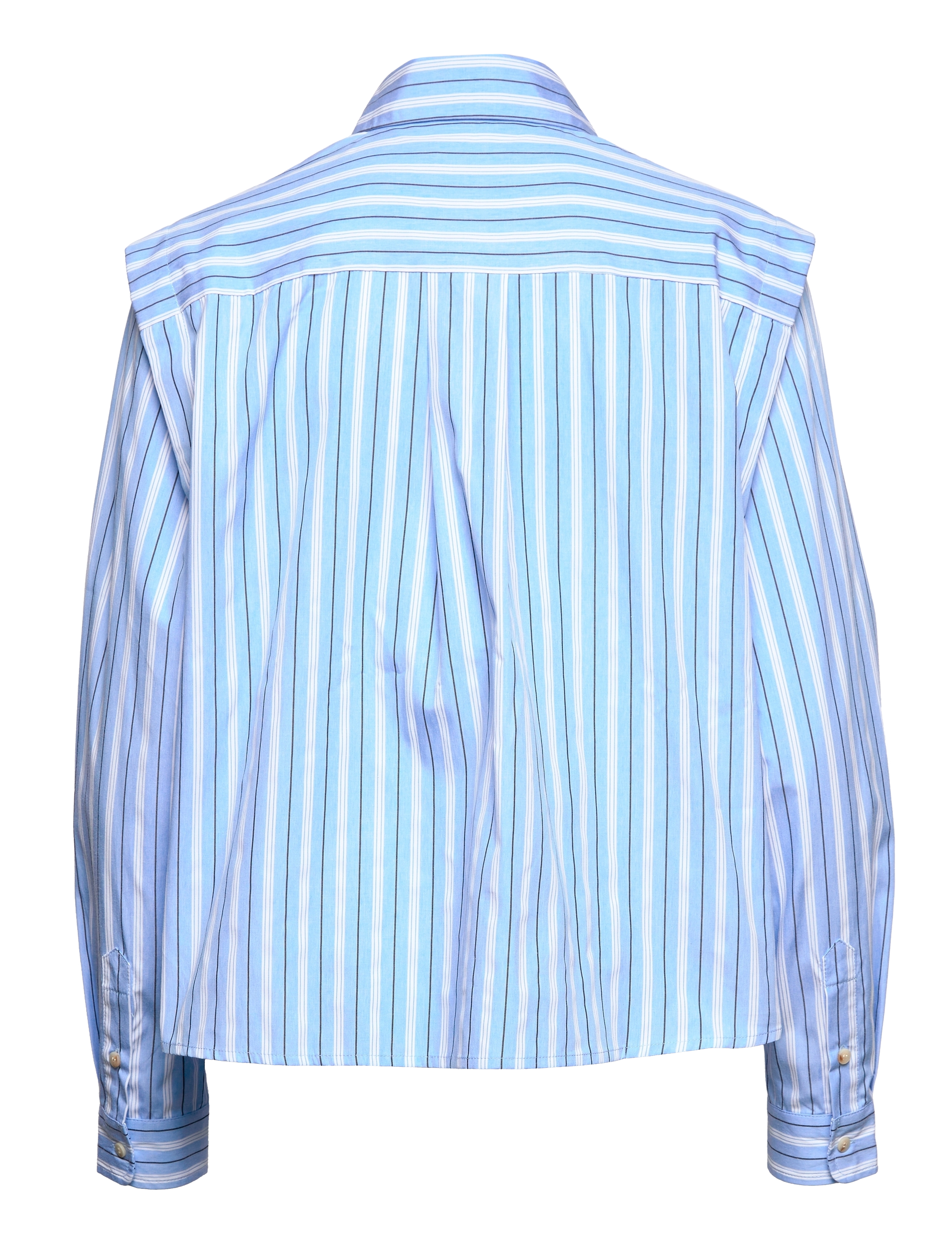 NORR - Tarone pleat shirt - blue stripe - 1