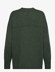 NORR - Sinna o-neck knit top - dark green melange - 1